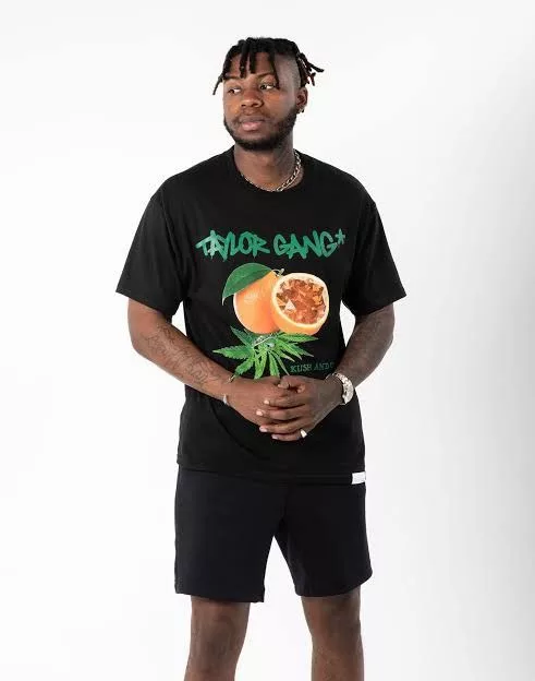 Diamond Supply Co. Short Sleeve T Shirts Diamond Supply Co. x Taylor Gang x Weedmaps Orange Kush Tee Black Streetwear