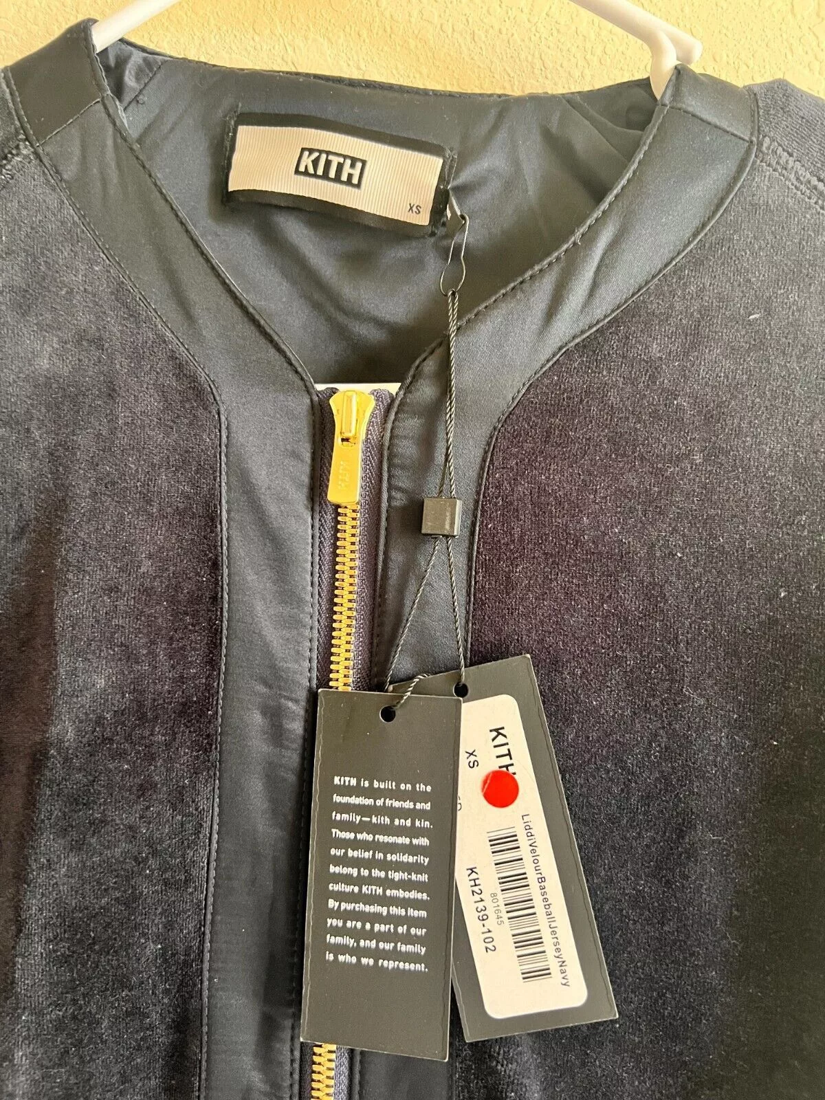 Kith Light Jackets Kith Lidl Velour Baseball Jersey M Navy Blue