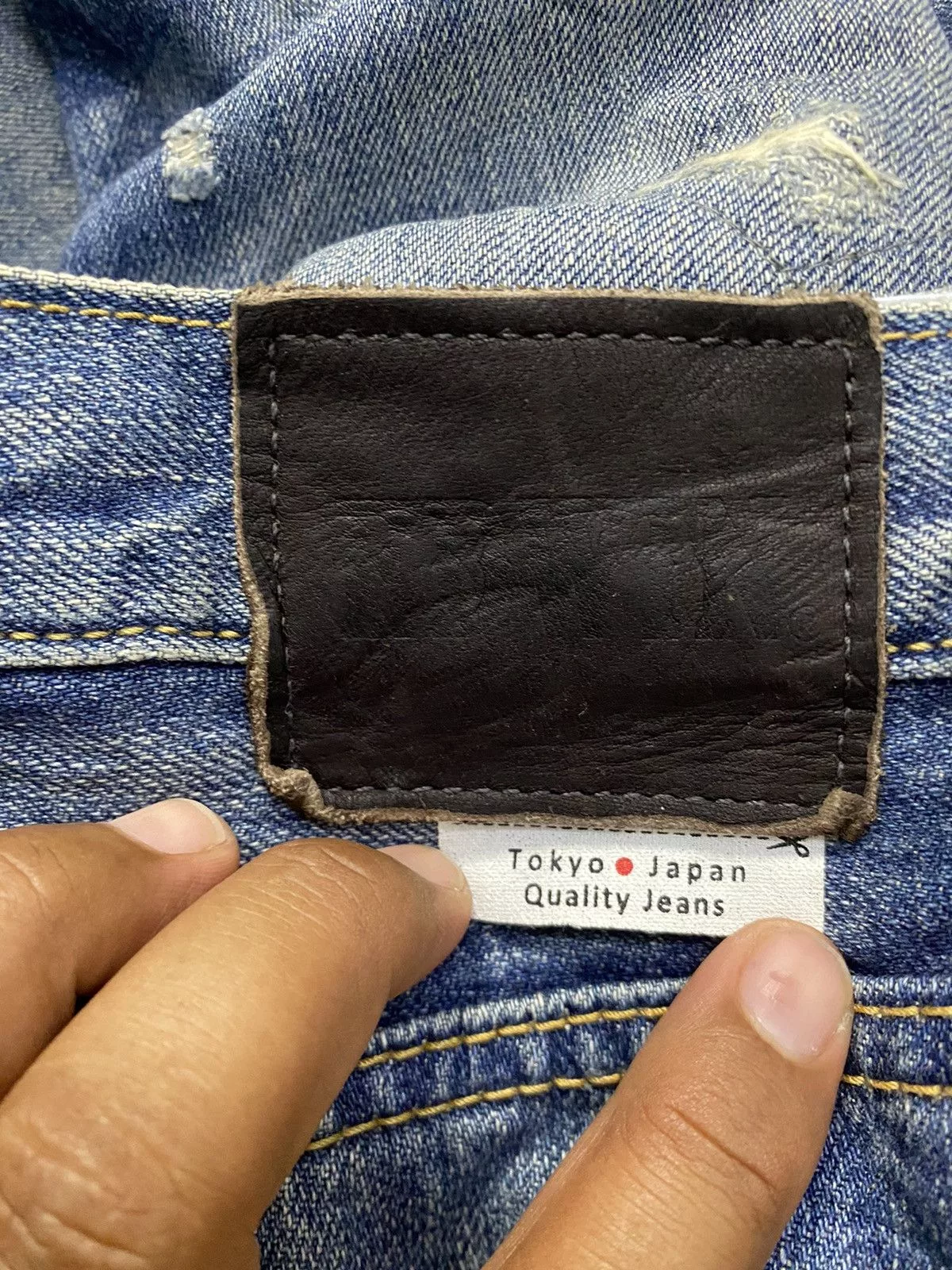 Edwin Denim Edwin × Kapital EDWIN BLACK LABEL DISTRESS DESIGN GRUNGE STYLE Blue
