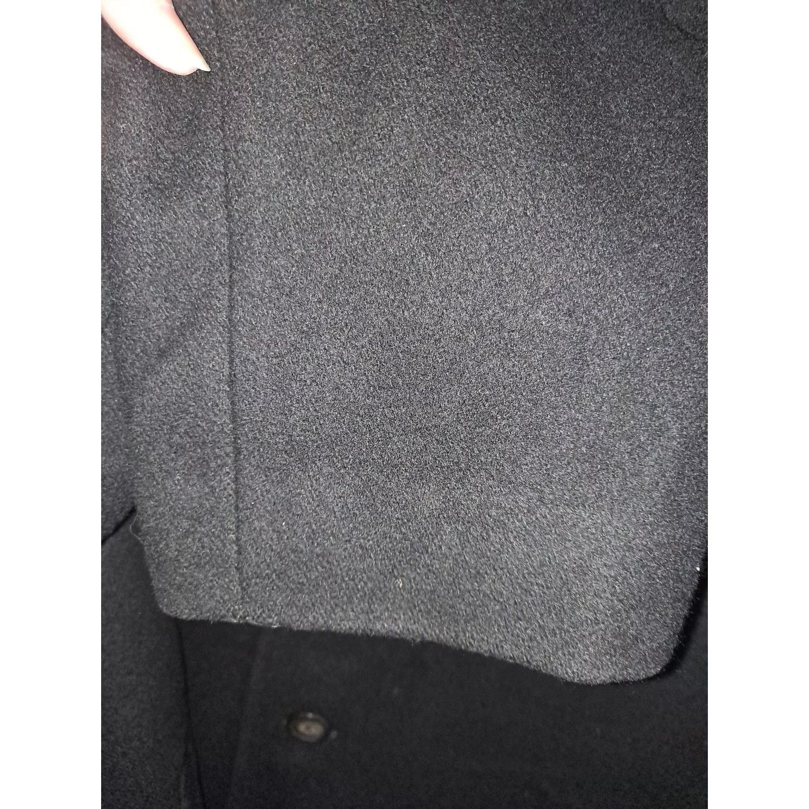 Lauren Ralph Lauren Light Jackets Lauren Ralph Lauren Black Wool Blend Zip Overcoat Size 54L
