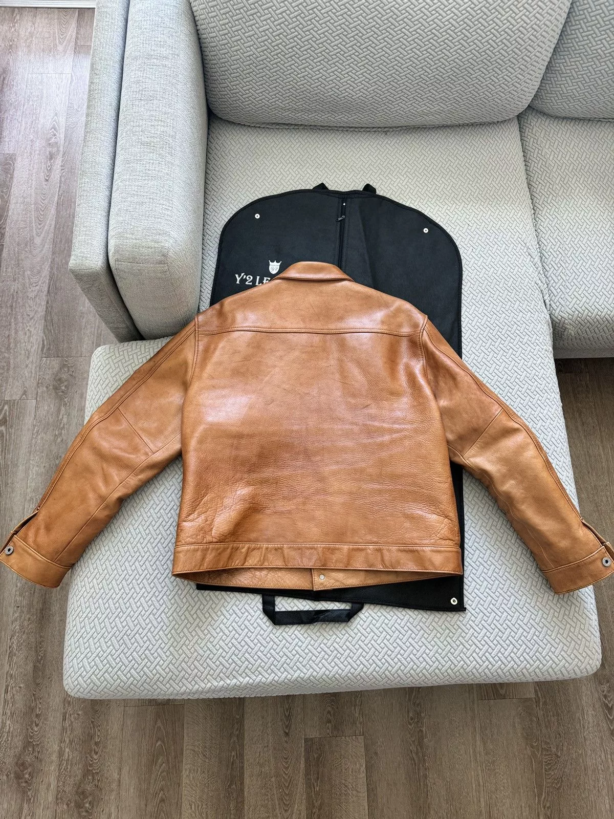 Y'2 Leather Leather Jackets Y'2 LEATHER TAN HORSE HIDE TYPE 1 JACKET Brown