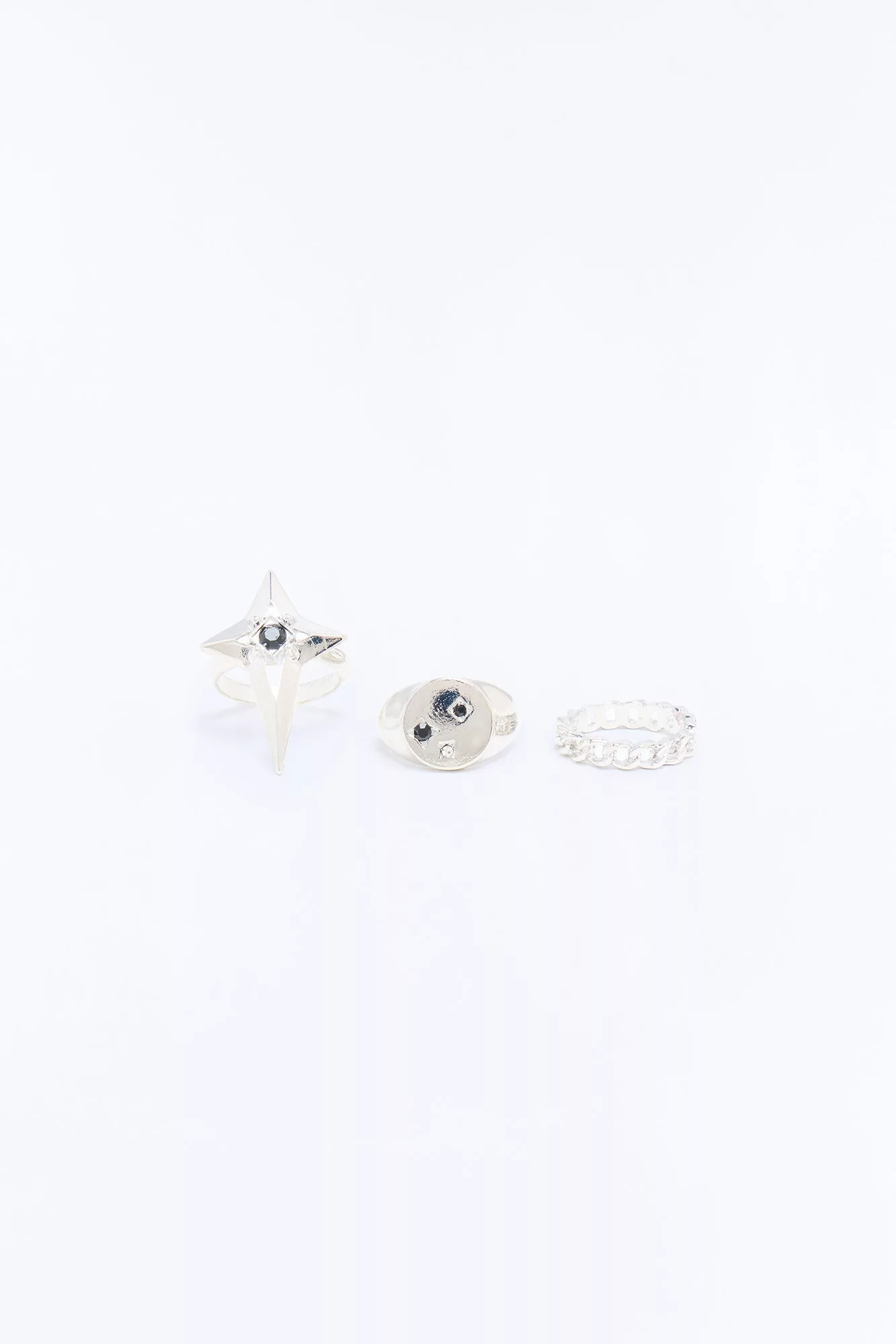 Sacred Stars Ring Set - Silver