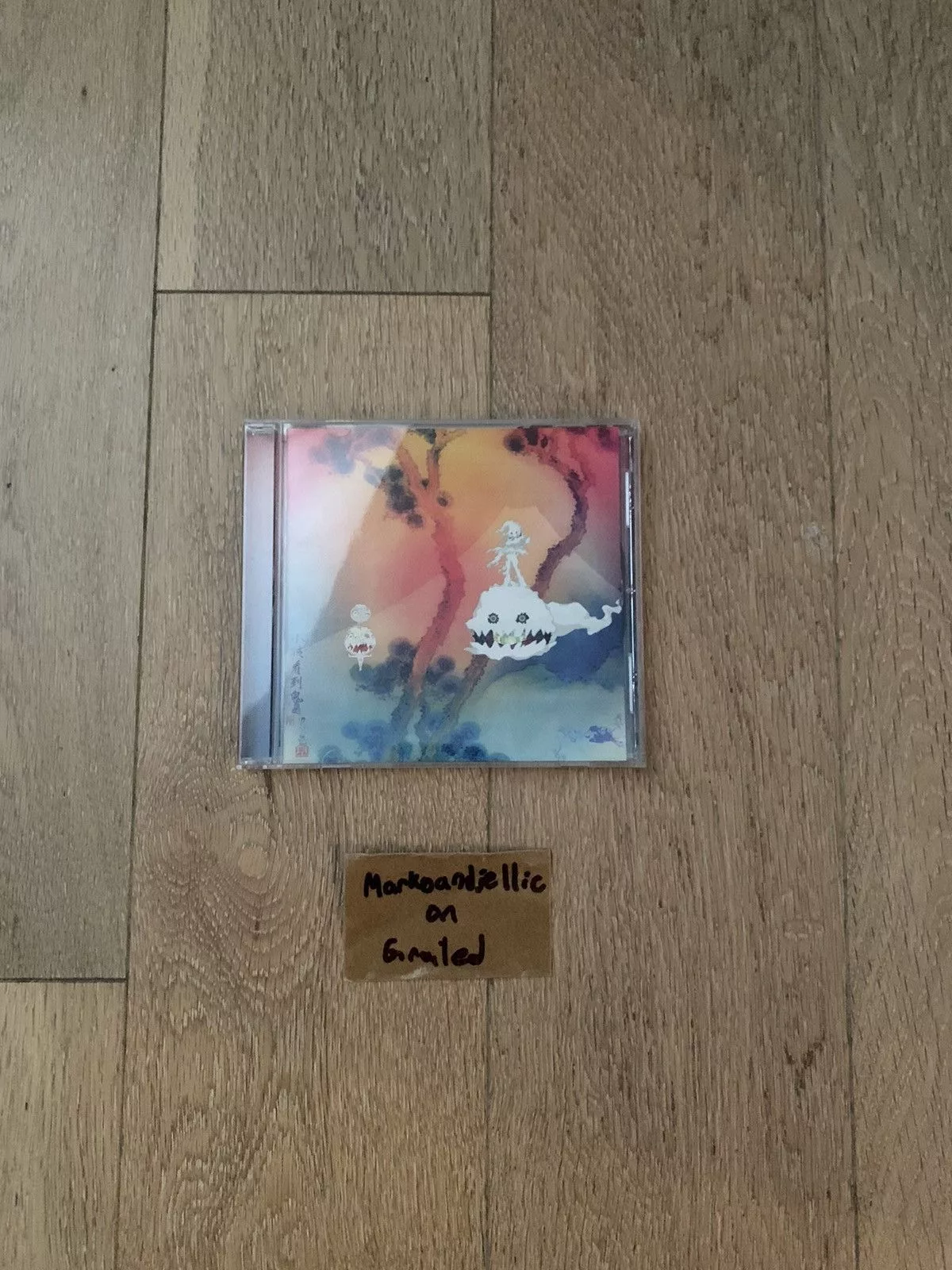 Kanye West Miscellaneous Kanye West × Kid Cudi Kids See Ghosts CD Kanye West and Kid Cudi Collaboration White
