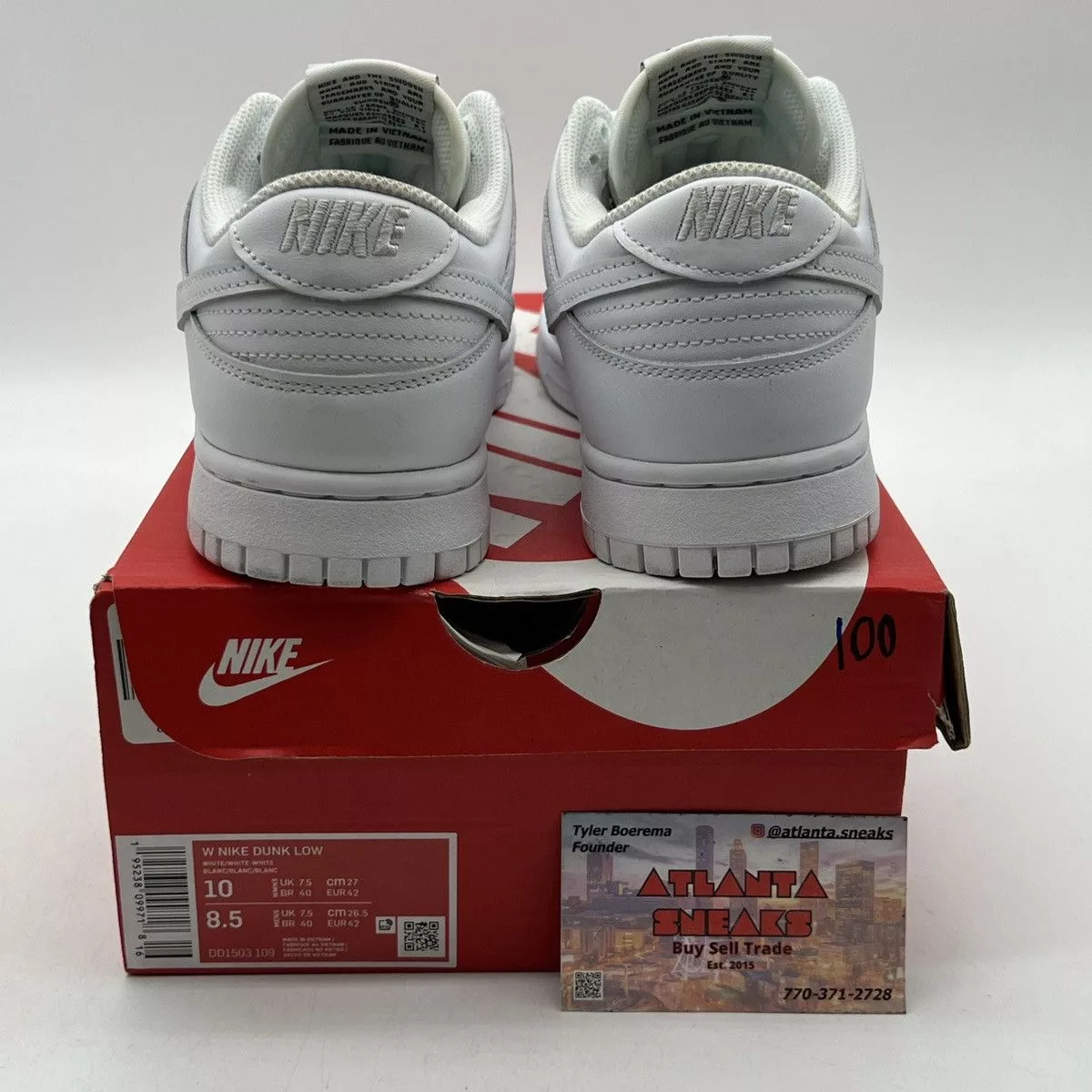 Nike Low Top Sneakers Nike dunk low triple white