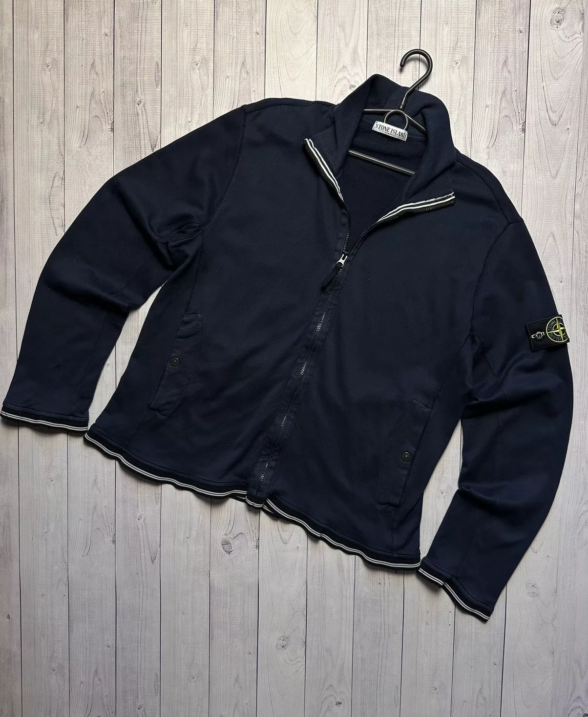 Stone Island Sweatshirts Hoodies Stone Island × Vintage Vintage Stone Island zip sweatshirt size XXL Blue Streetwear