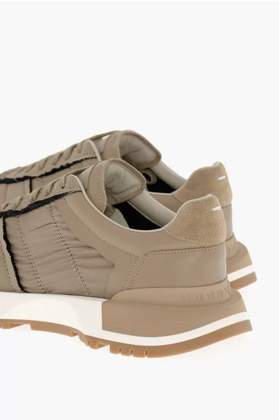 Maison Margiela Low Top Sneakers Maison Margiela MM22 Lace-up Sneakers with Fringed Detail Brown