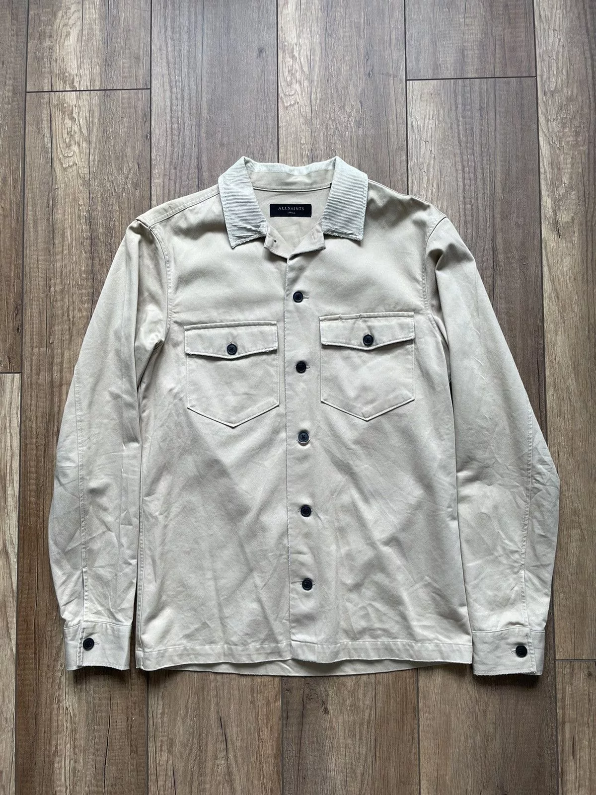 Allsaints Shirts Button Ups Allsaints × Vintage Allsaints Long sleeve shirt size S Beige