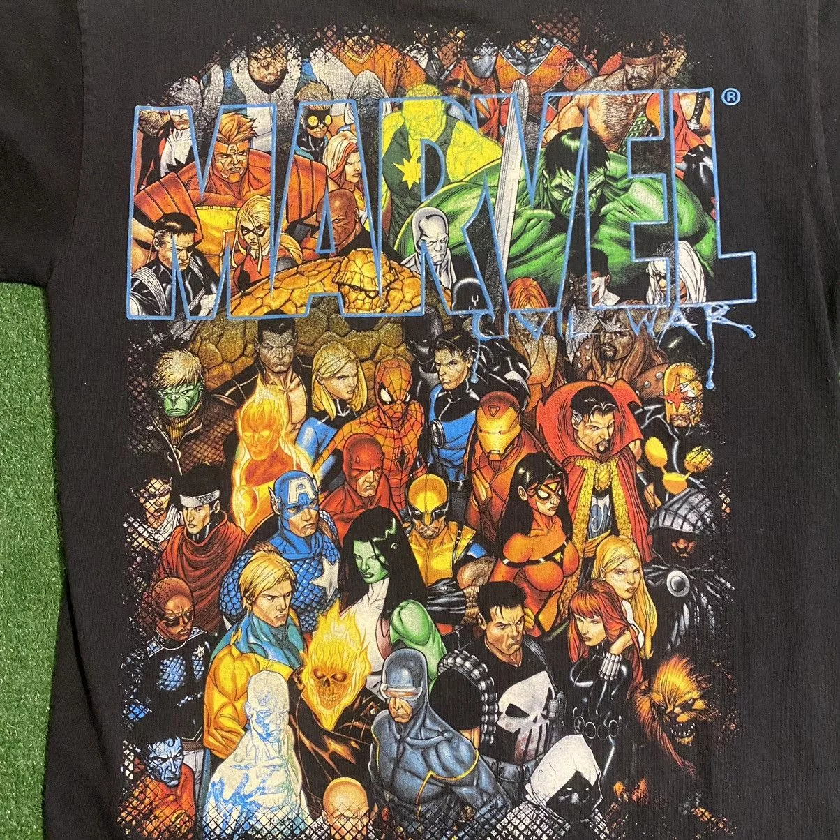 Marvel Comics Short Sleeve T Shirts Marvel Comics × Vintage Vintage Marvel Comics Tee Black