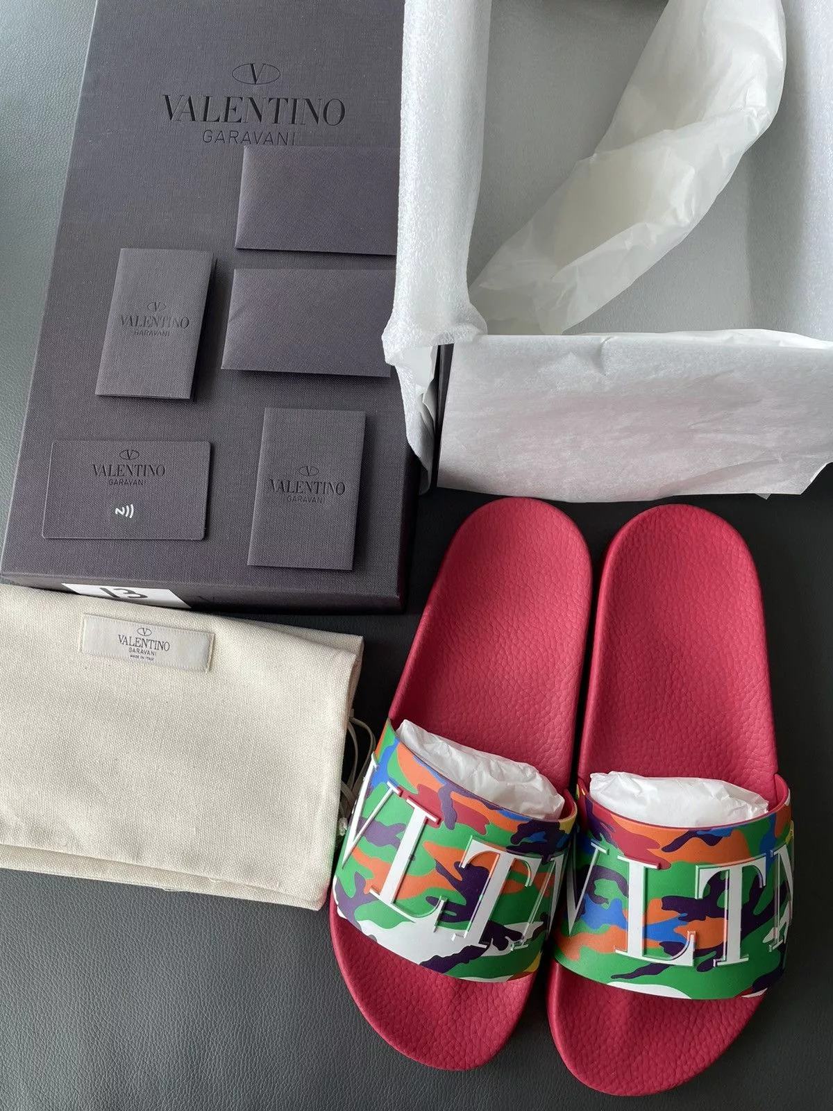 Giovanni Valentino Sandals Giovanni Valentino × Valentino Brand New Rare Iconic Limited Camouflage Slipper Slides Multi