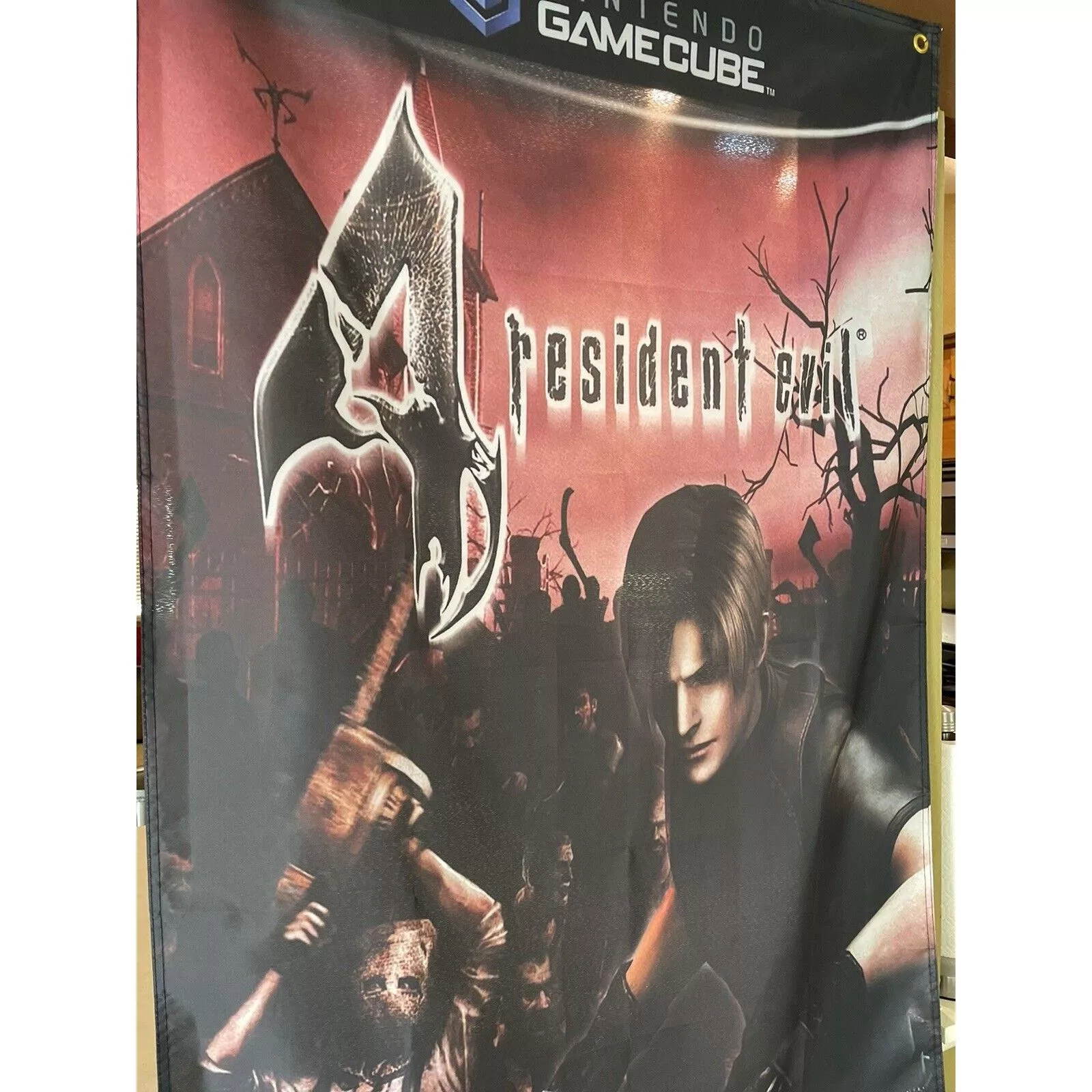 Other Miscellaneous Other Resident Evil 4 5ft Flag Nintendo Gamecube Poster Capcom Multi
