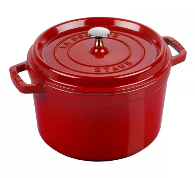 5 QT ROUND TALL COCOTTE CHERRY