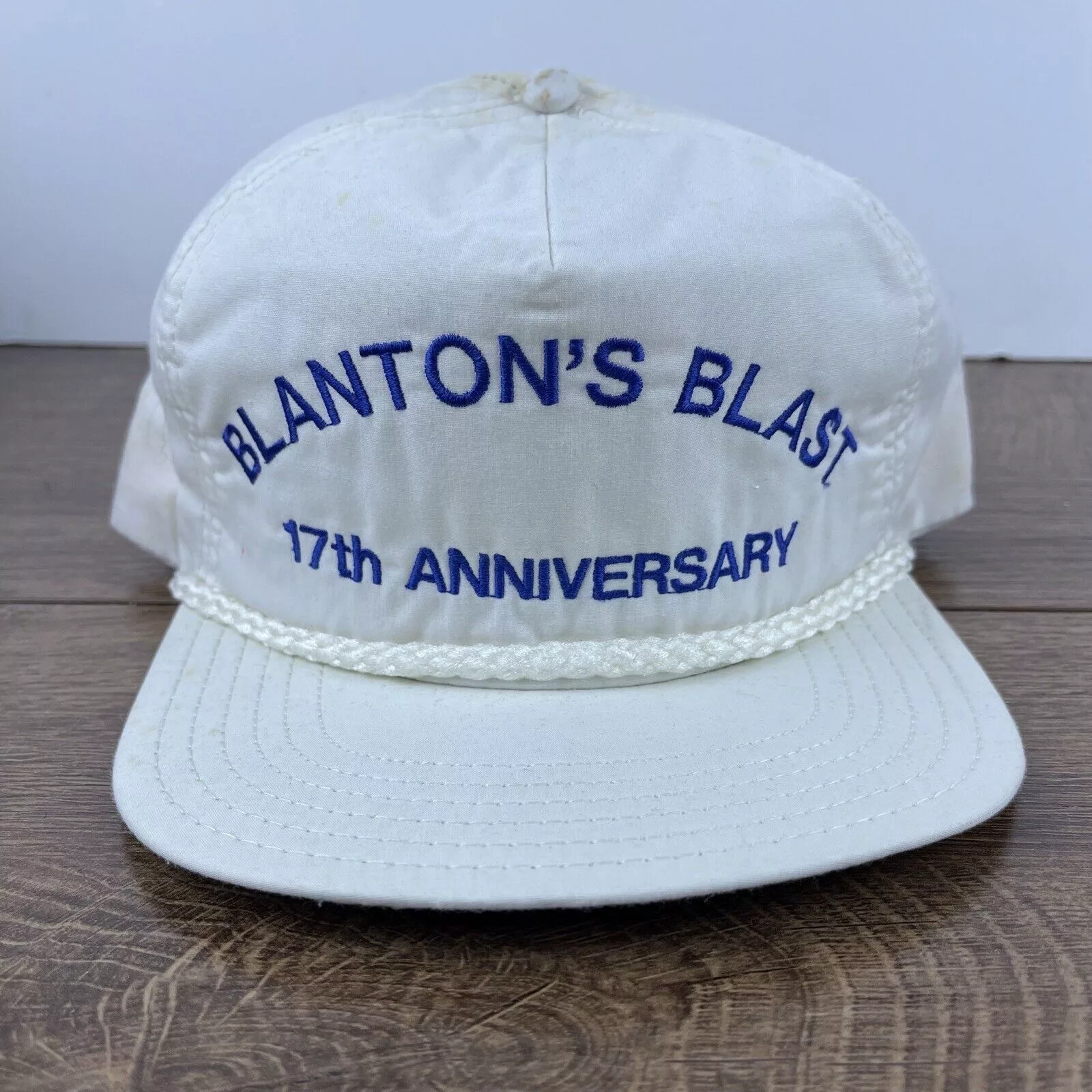 Other Hats Other Blantons Blast Hat 17th Anniversary Hat White Hat Adjustable