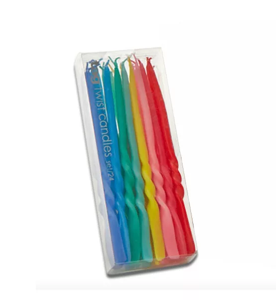 Twisted Mini Tapers Candles 24/pc