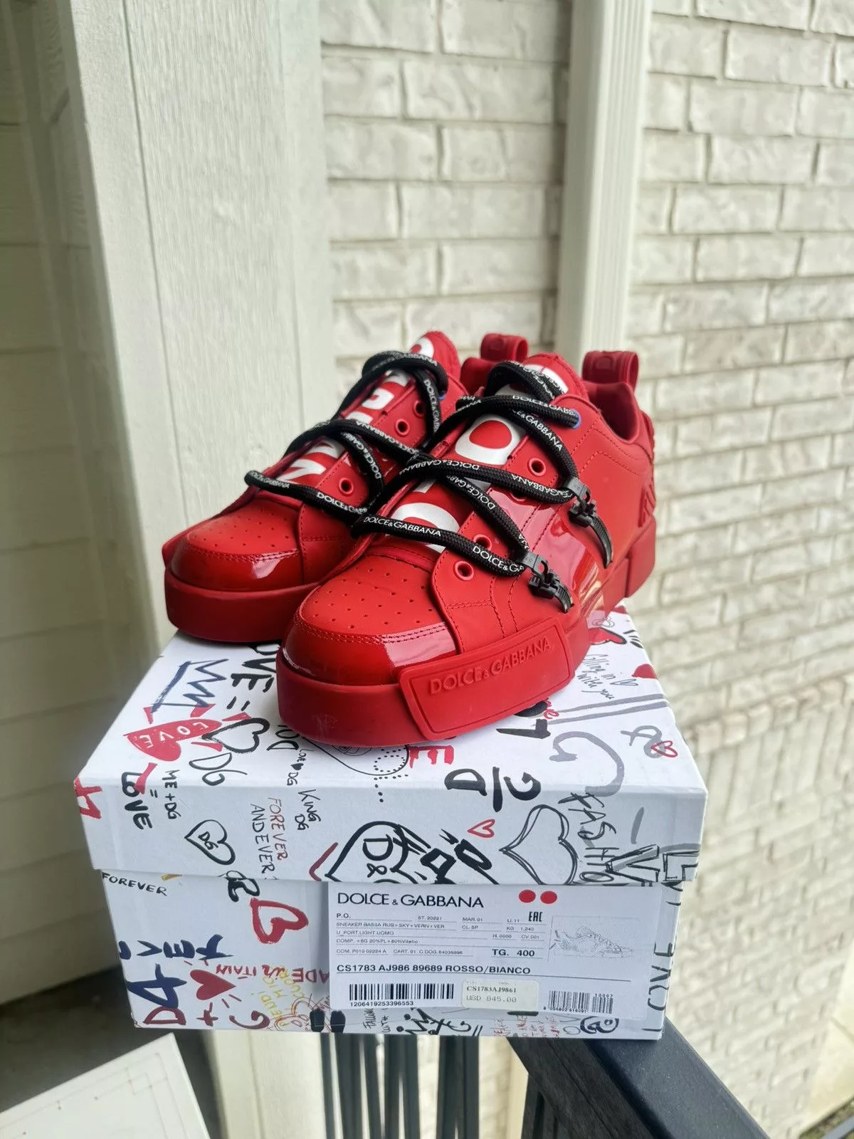 Dolce & Gabbana Low Top Sneakers Dolce & Gabbana Dolce and Gabbana trainer low Red