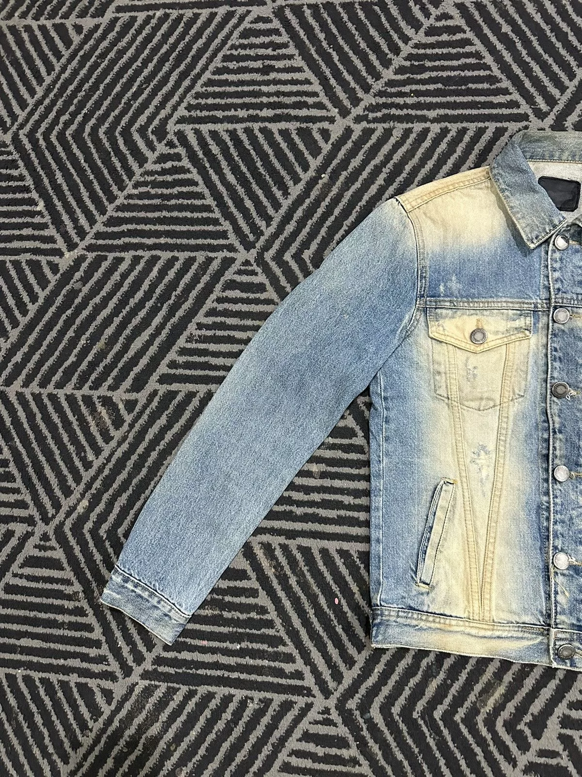 Vintage Denim Jackets Vintage DESIGNWORK Acidwash Style Buttoned Denim Jacket Blue Streetwear