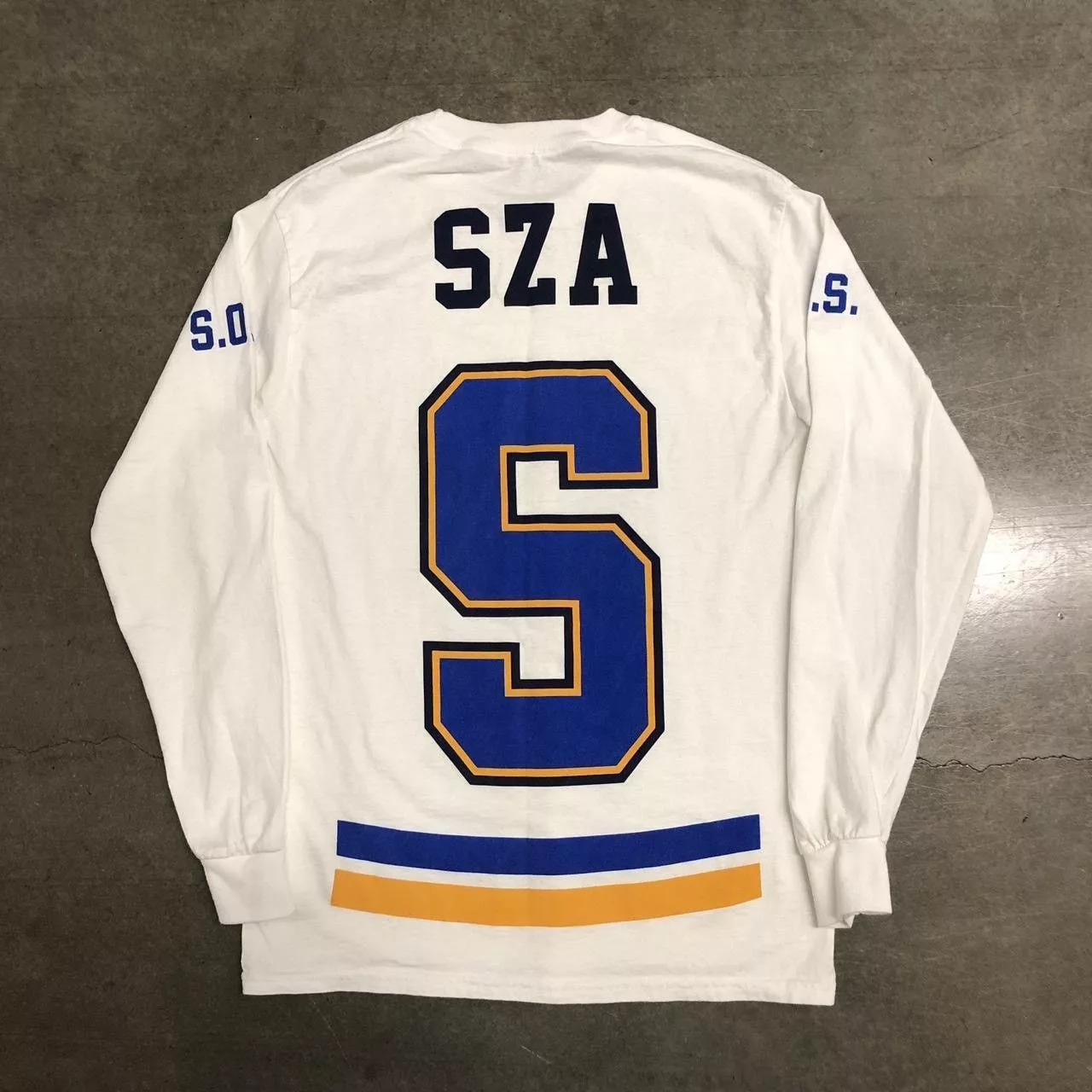 Top Dawg Entertainment Long Sleeve T Shirts Top Dawg Entertainment SZA SOS Tour Jersey in S White Streetwear