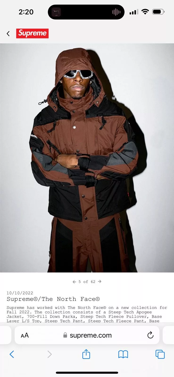 Supreme Light Jackets The north face x supreme jacket Brown