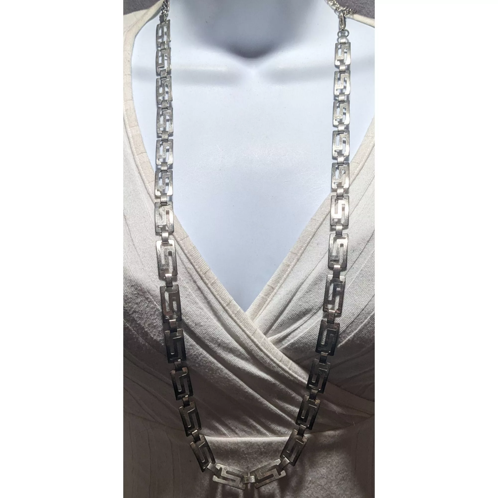 Other Necklaces Other Retro Silver Grecian Link Chain Necklace