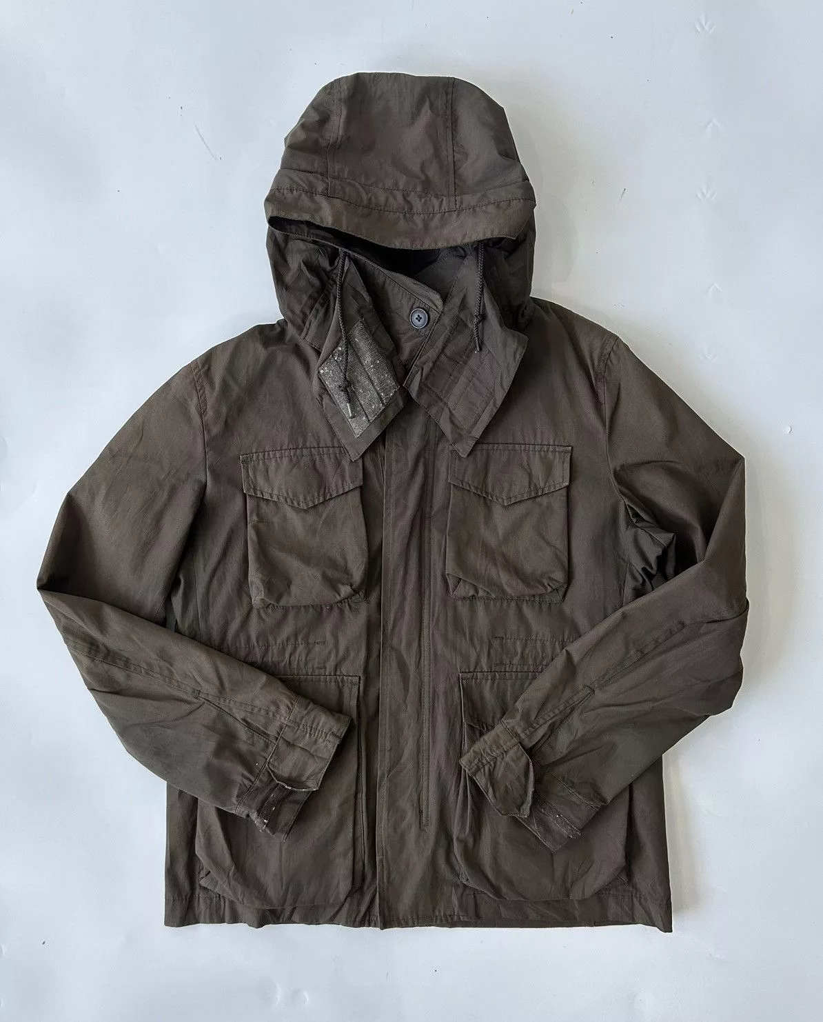 Japanese Brand Parkas Japanese Brand GLOBAL WORK Multi Pocket Parka Jacket + Gorpcore Style Brown Streetwear