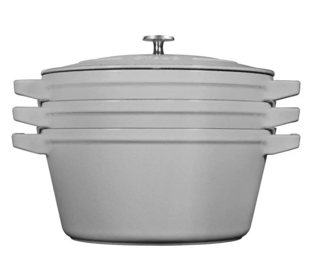 Stackable 4 pc Set Graphite Grey