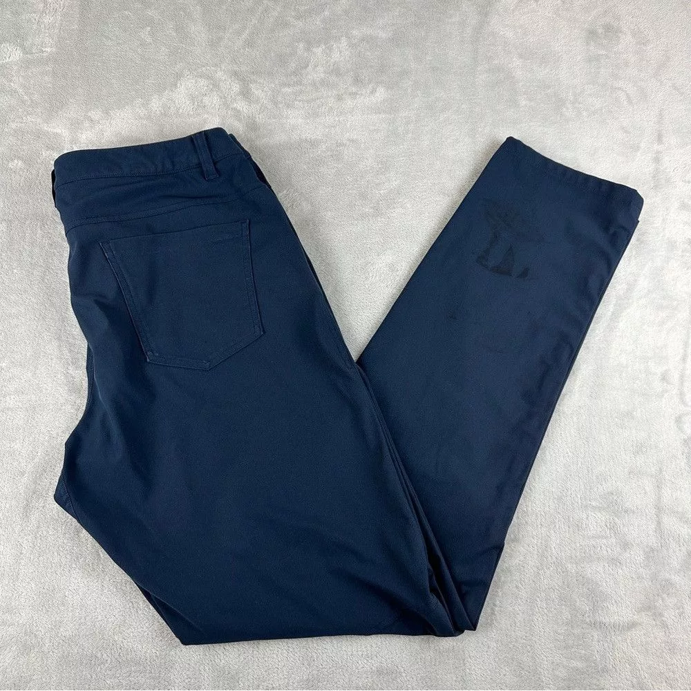 Lululemon Sweatpants Joggers Lululemon ABC Pant True Navy 37" Men's Size 34 Waist M5468T Blue