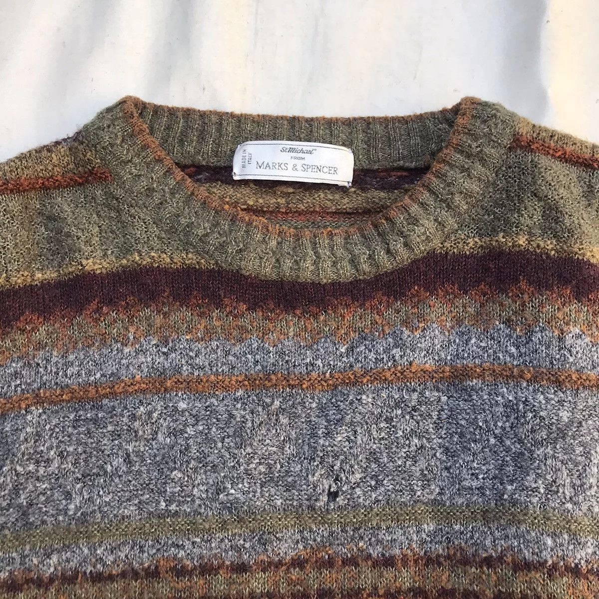 Marks & Spencer Sweaters Knitwear Marks & Spencer × Saint Michael Vintage St Michael marks and spencer Navajo Nordic Fair Isle Green
