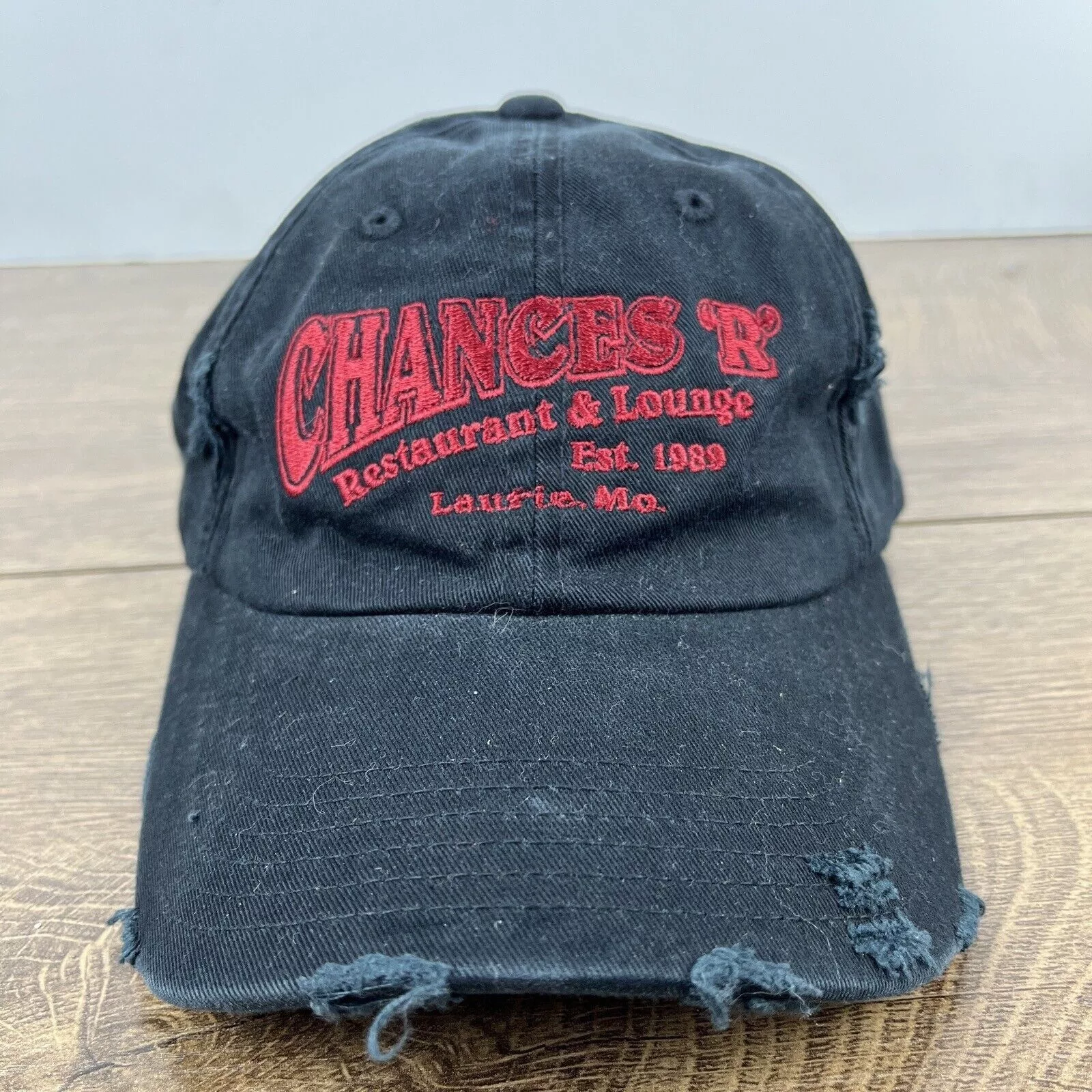 Other Hats Other Chances Restaurant Lounge Hat R Laurie MO Hat Adjustable Adu Black