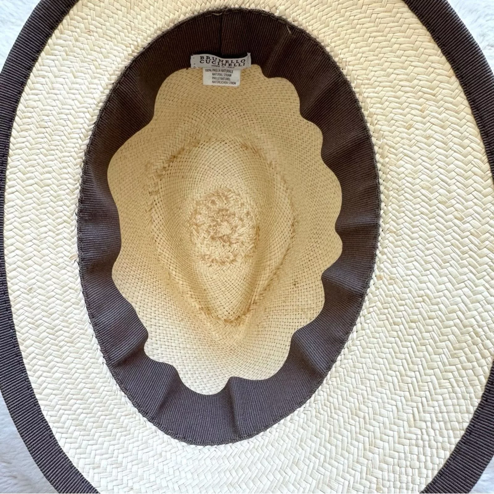 Brunello Cucinelli Hats NEW!!! Brunello Cucinelli straw hat Retail 1450$ Authentic Gray