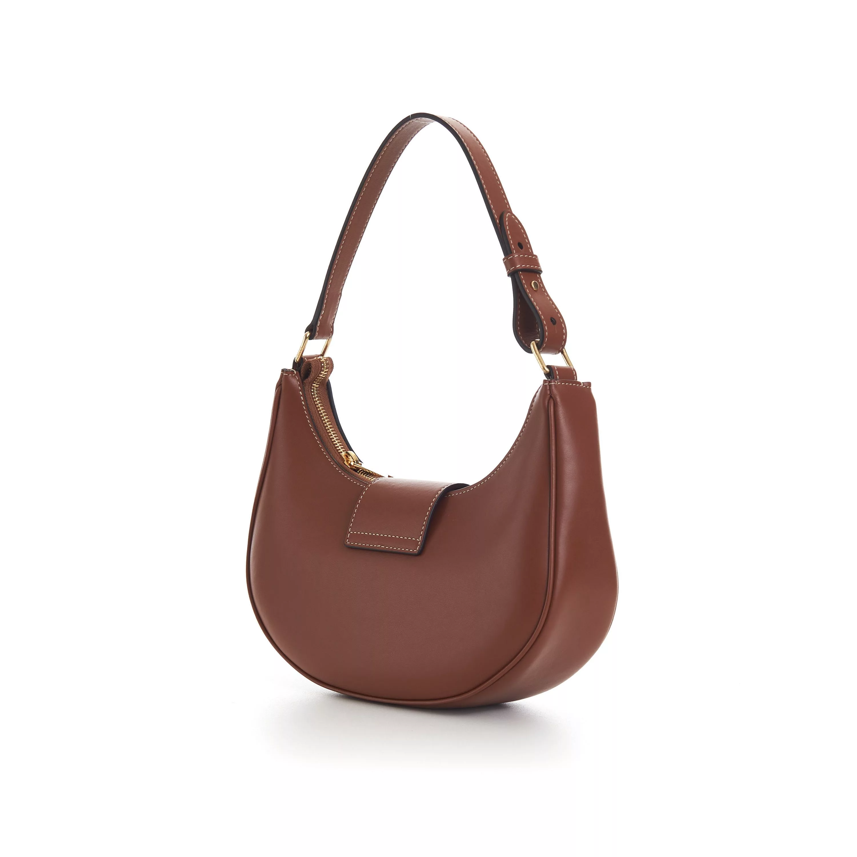 Celine Shoulder Bags Celine Medium AVA Triomphe Bag - Tan Brown Smooth Calfskin Luxury
