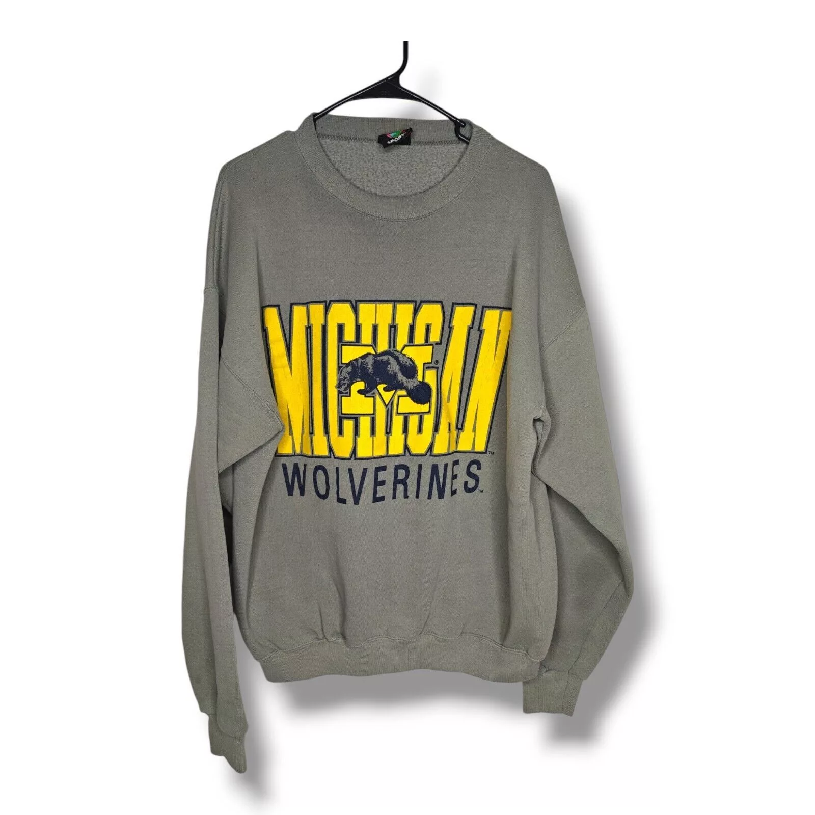 Vintage Sweatshirts Hoodies Michigan Wolverines Vintage Crewneck Graphic Sweatshirt Size White