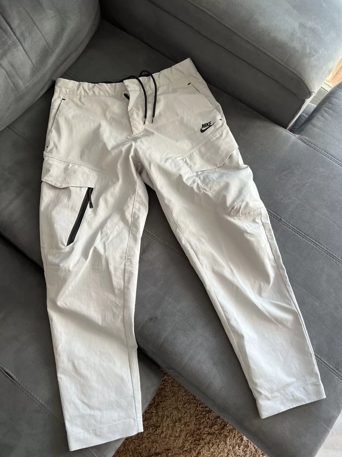 Nike Sweatpants Joggers Nike tech nylon pants drill Gray