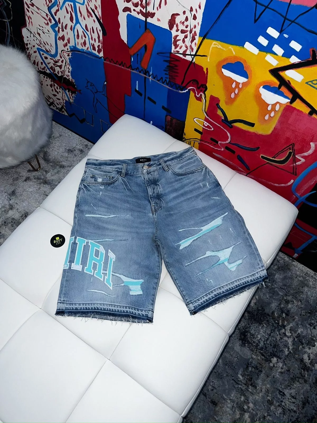 Amiri Shorts Amiri patch logo shorts Purple