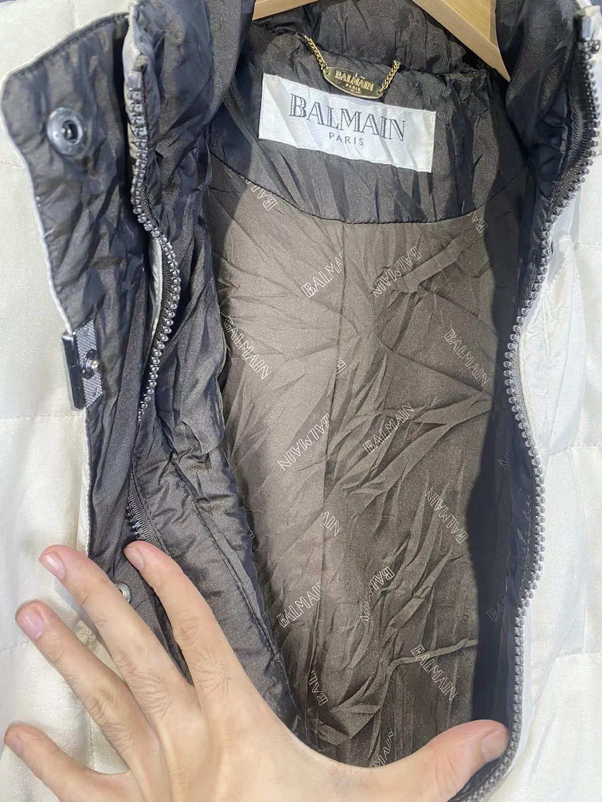 Balmain Jackets Balmain × Vintage Vintage Balmain Paris Puffer Jacket White Luxury