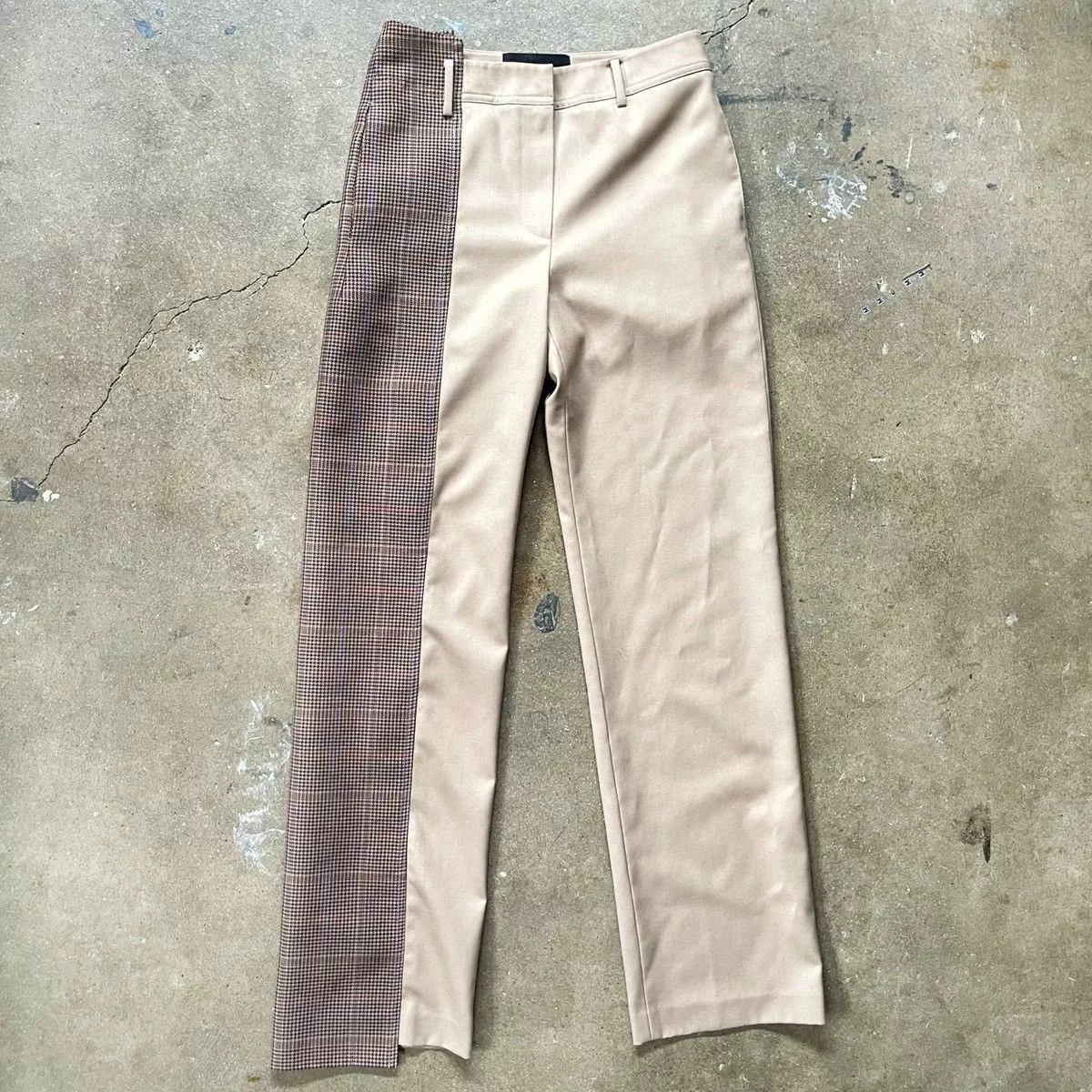 Andersson Bell Casual Pants Andersson Bell Two-Tone Asymmetrical Trousers Brown