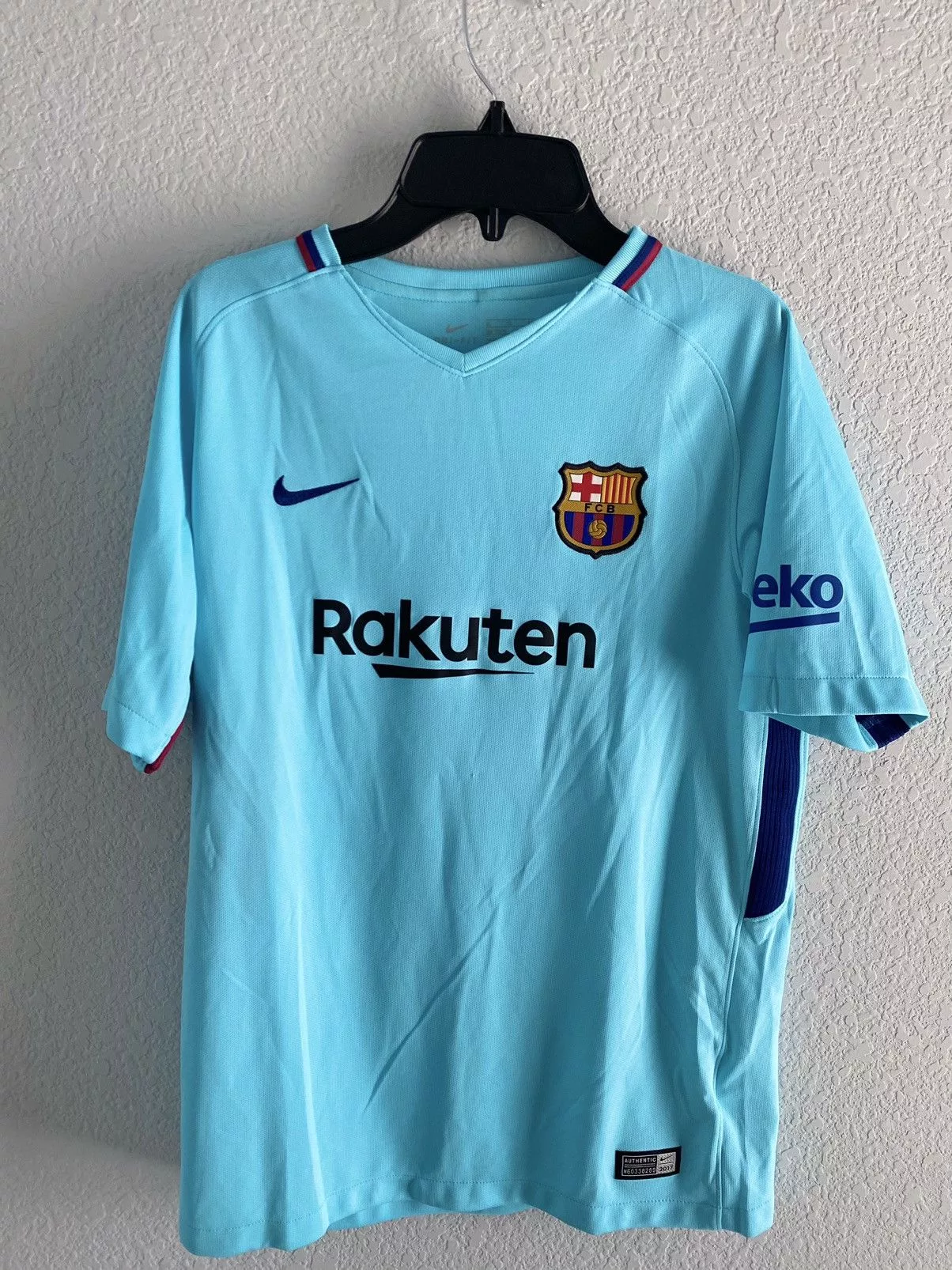 Designer Jerseys Designer × Nike FC Barcelona Neymar 2017 Away Jersey Blue Streetwear