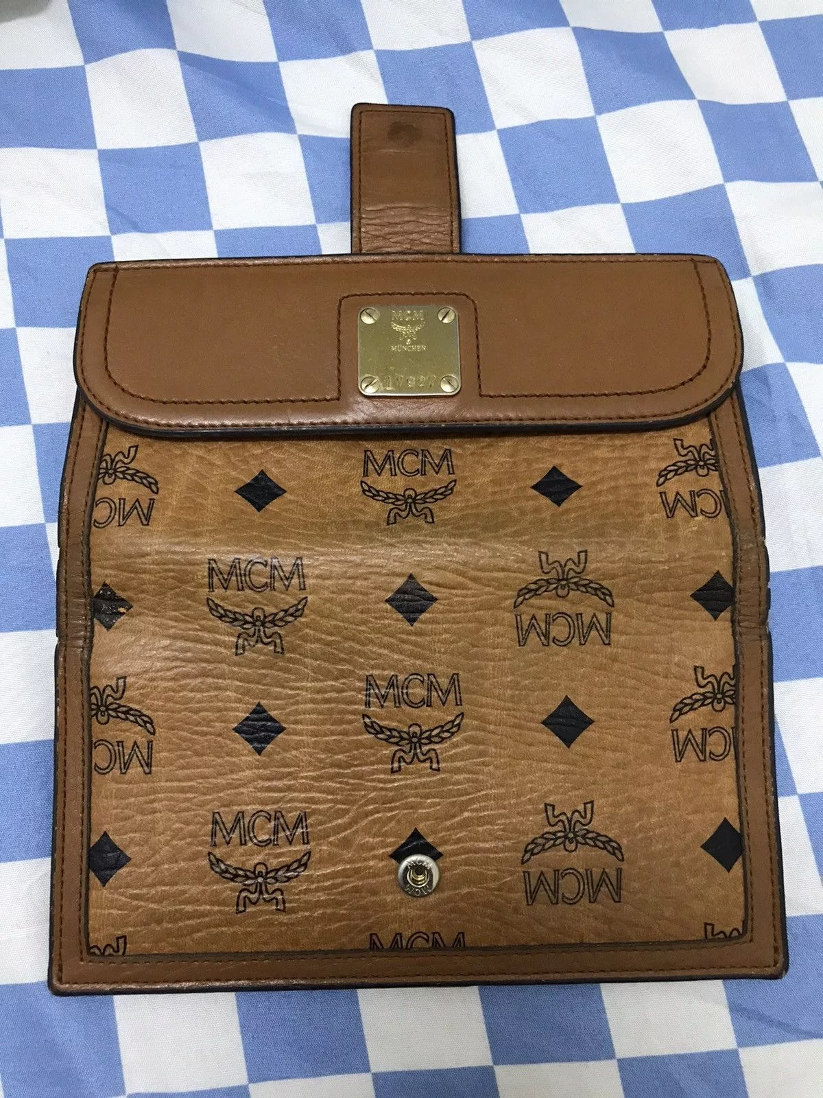 MCM Wallets MCM Leather Monogram Long Wallet Brown