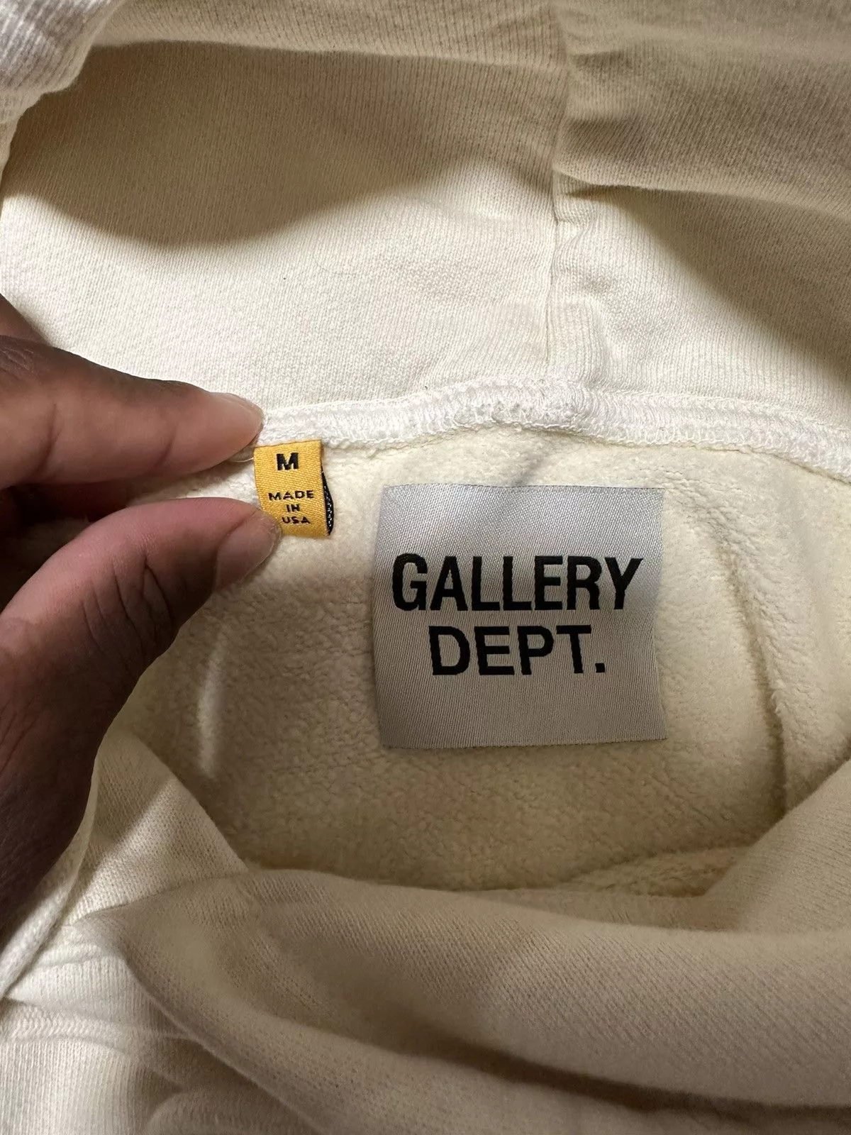 Gallery Dept. Sweatshirts Hoodies Gallery Dept. Gallery Dept Cream/White Hoodie