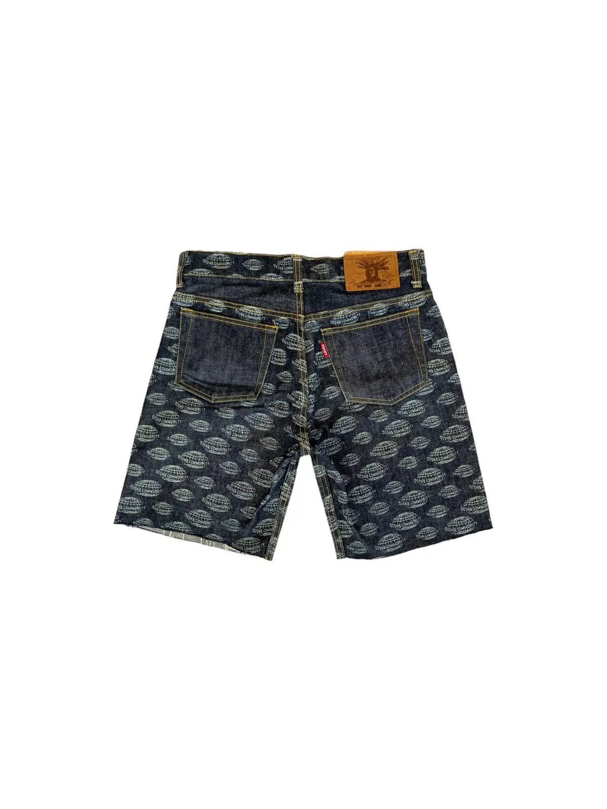 If Six Was Nine Denim If Six Was Nine × Japanese Brand × Le Grande Bleu (L.G.B.) All Over Print Monogram Ozon Comunity Shorts Denim Blue