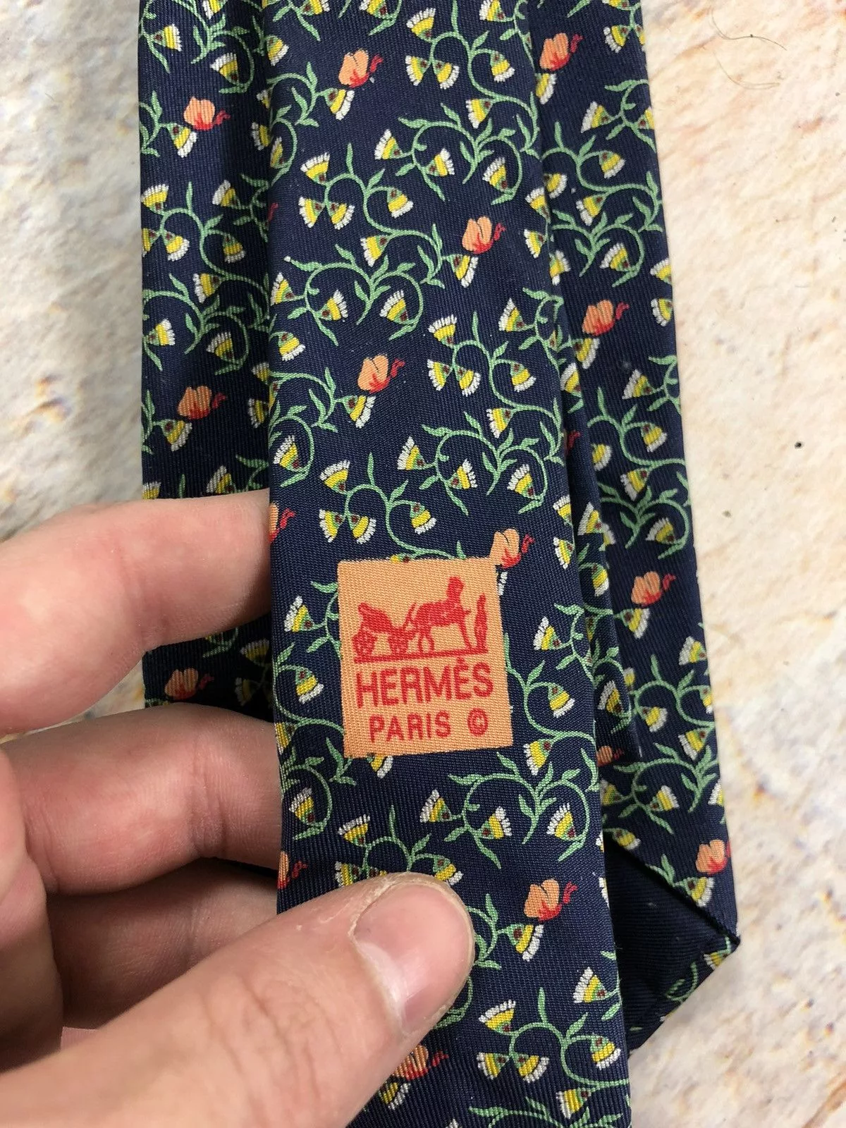 Hermes Ties Pocketsquares Hermes silk tie Green