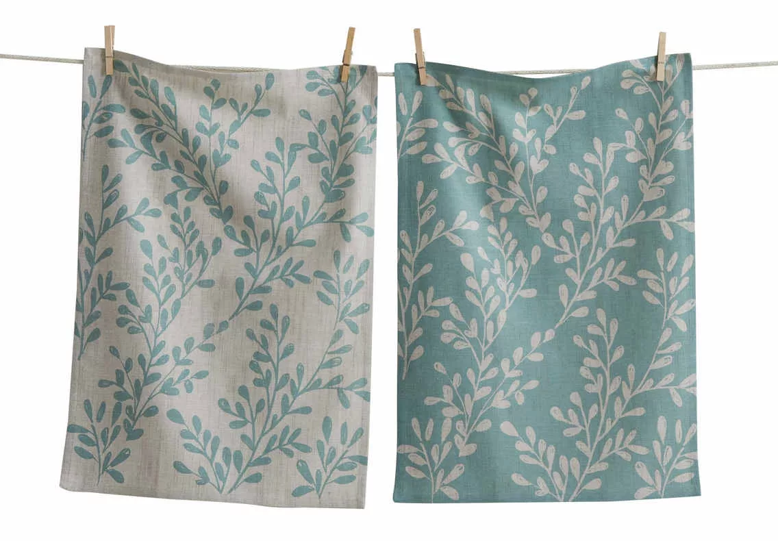 Canyon Print Leafy Vine Dt S/2 Lt Blue