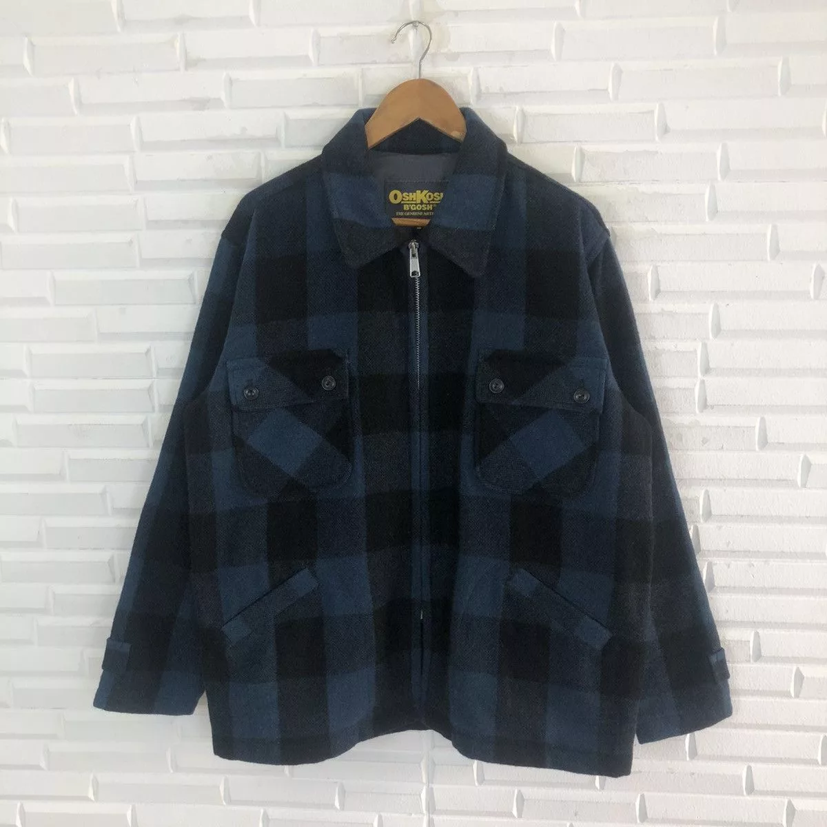 Oshkosh Light Jackets Oshkosh × Vintage OSHKOSH B’GOSH TARTAN FULL ZIPPER JACKET Blue
