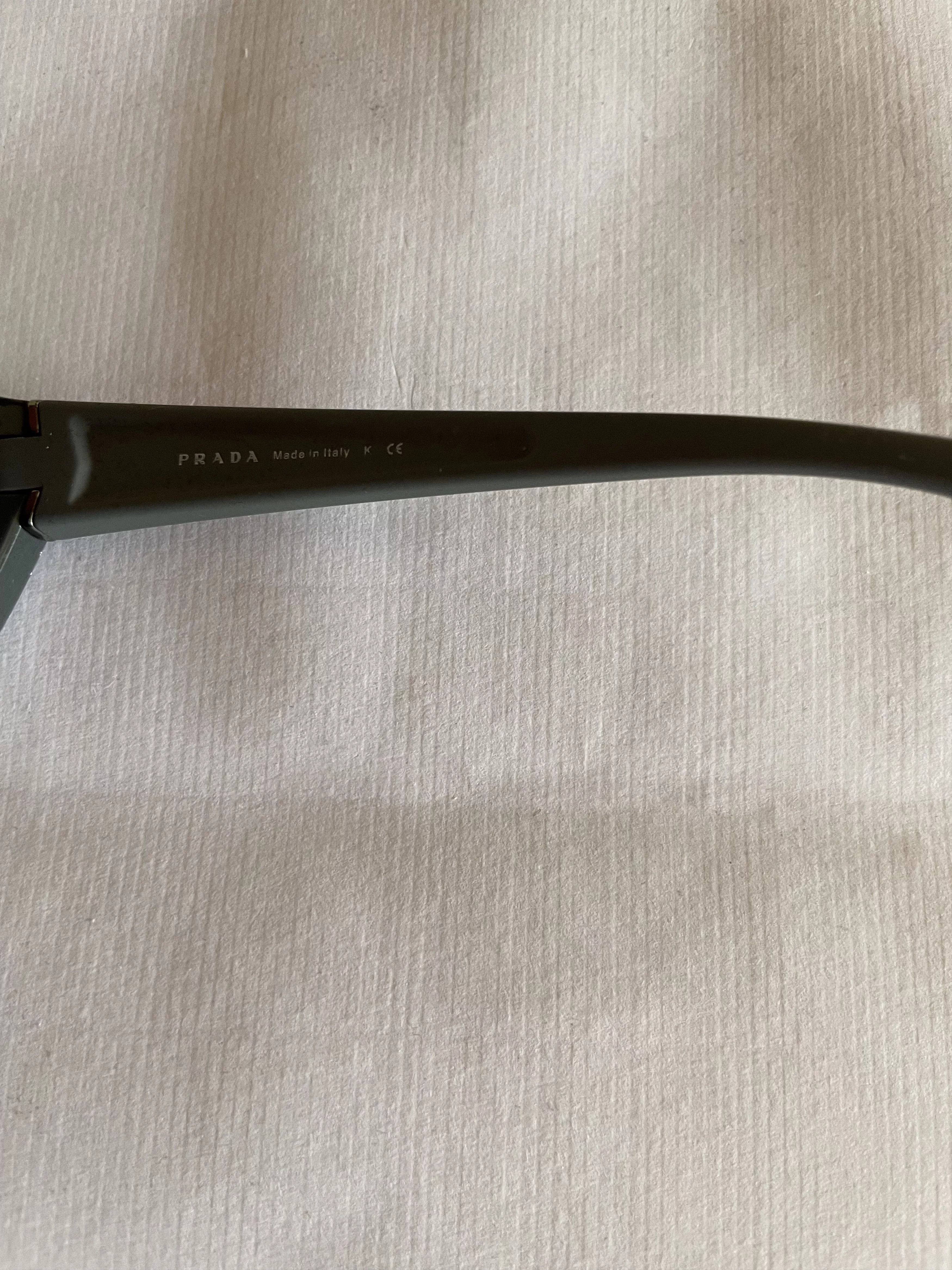 Prada Sunglasses Prada PS 06SS VY90D3 61 Matte Grey Rectangle Sunglasses. Black