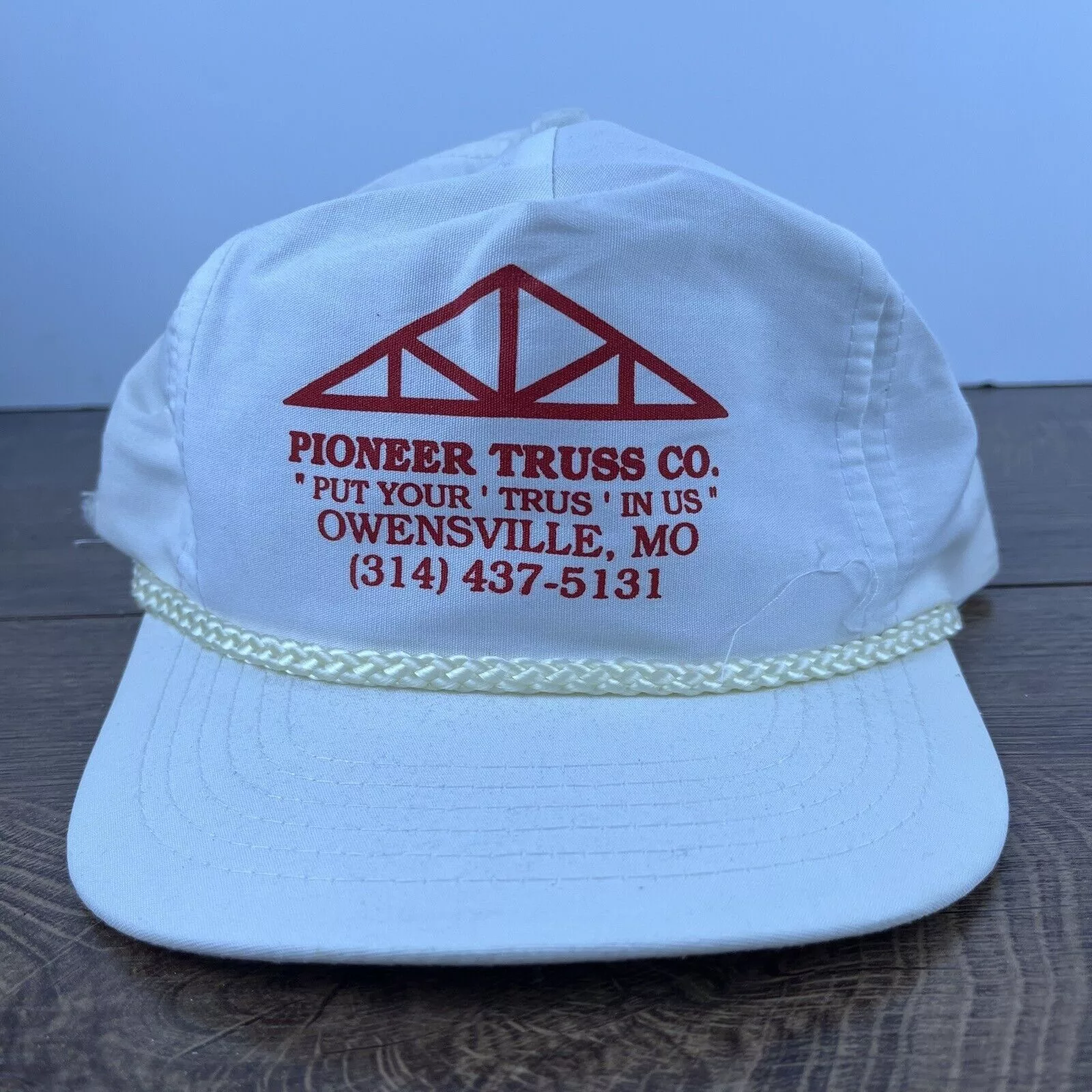 Other Hats Other Pioneer Truss Co Hat Snapback White Adjustable Hat Owensvill
