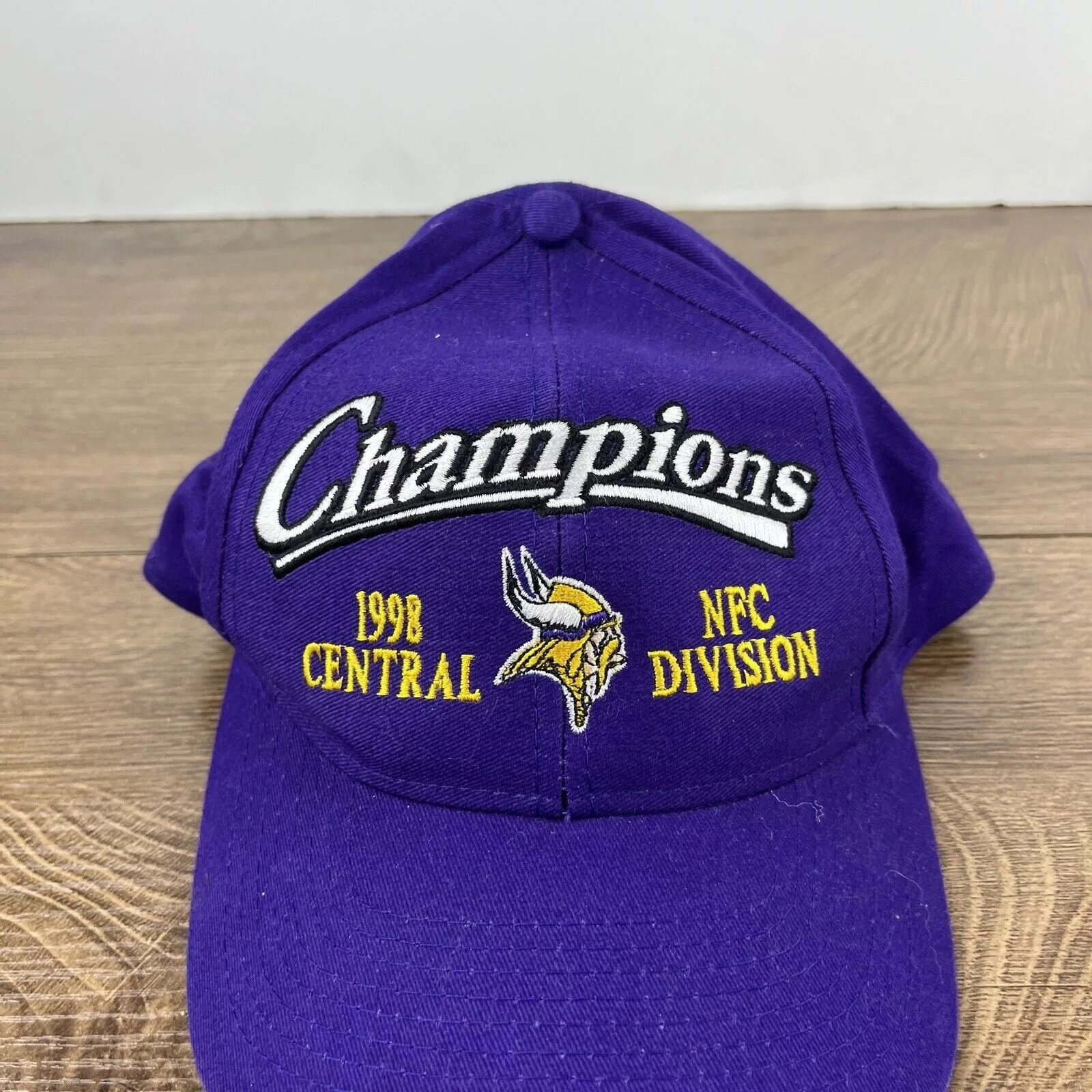 Other Hats Other Minnesota Vikings Hat 1998 Division Champions Hat Adjustable Purple