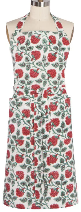Carnation Block Print Apron
