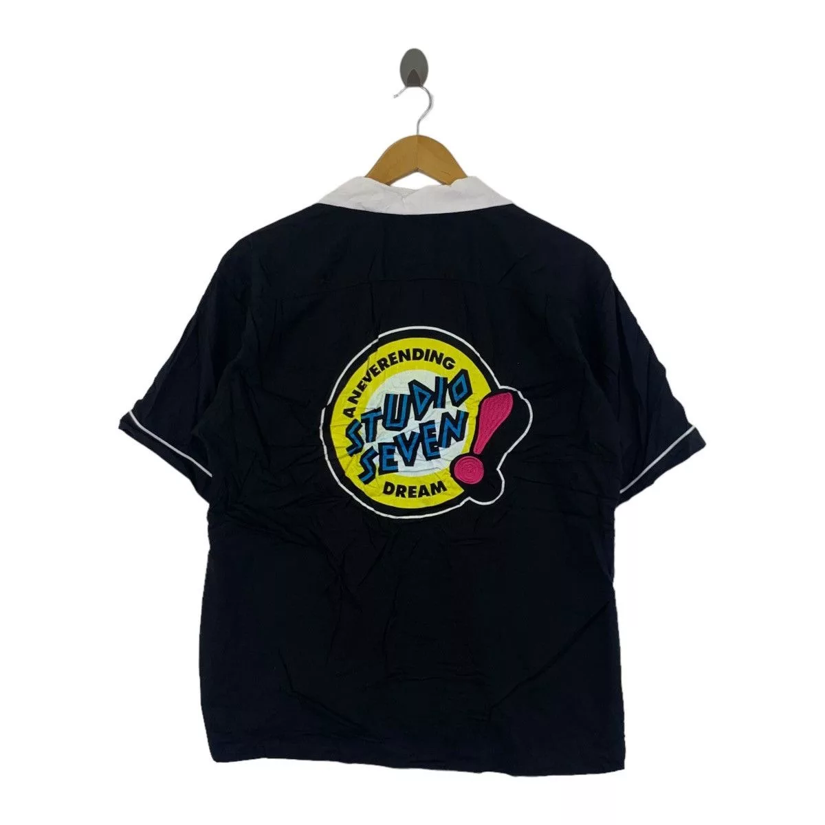 GU Short Sleeve T Shirts GU × Studio Seven GU x STUDIO SEVEN Never Ending Dream Casual Tee Shirt Black