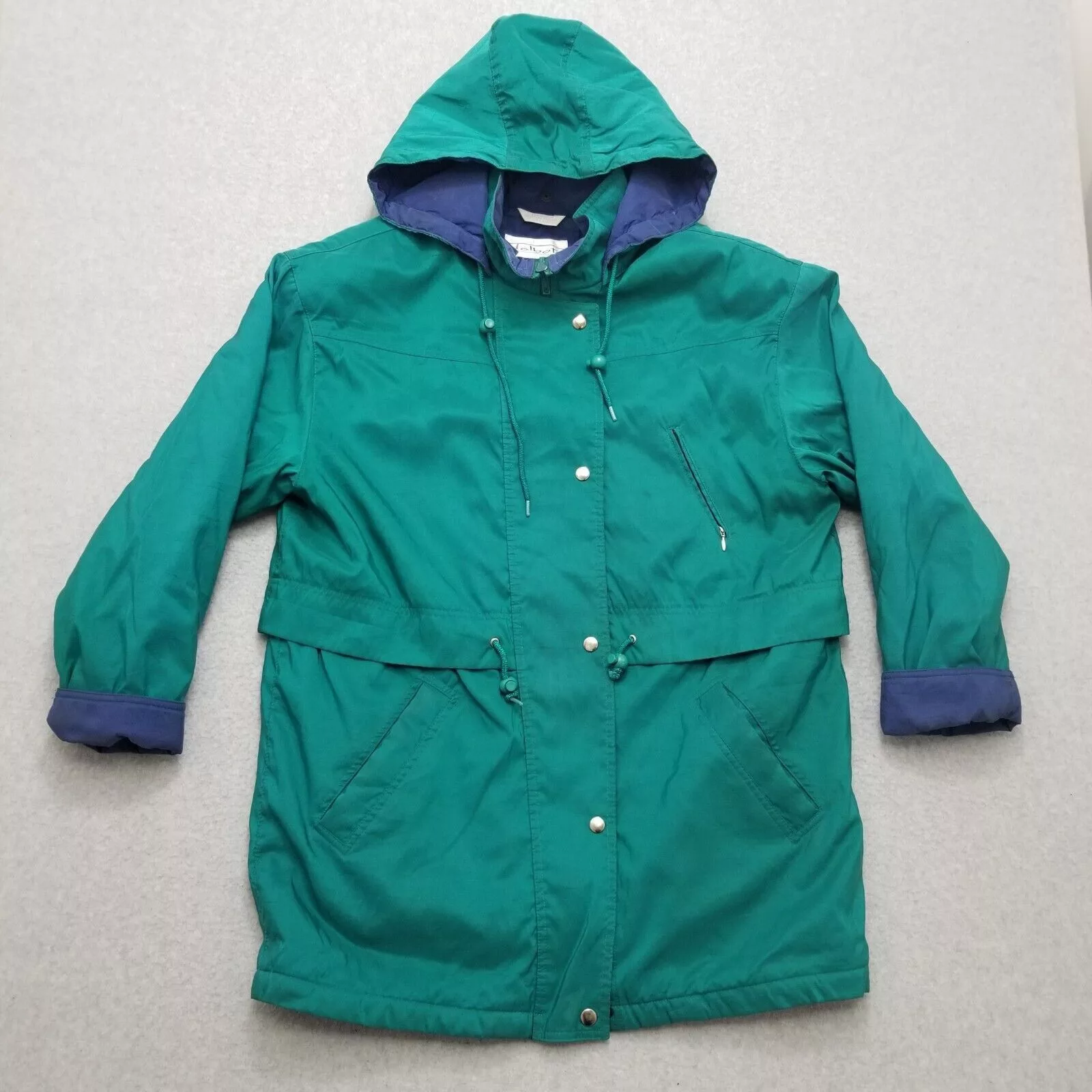 Talbots Jackets Talbots Jacket Womens Medium Hooded Pockets Full Zip Outdoor Green