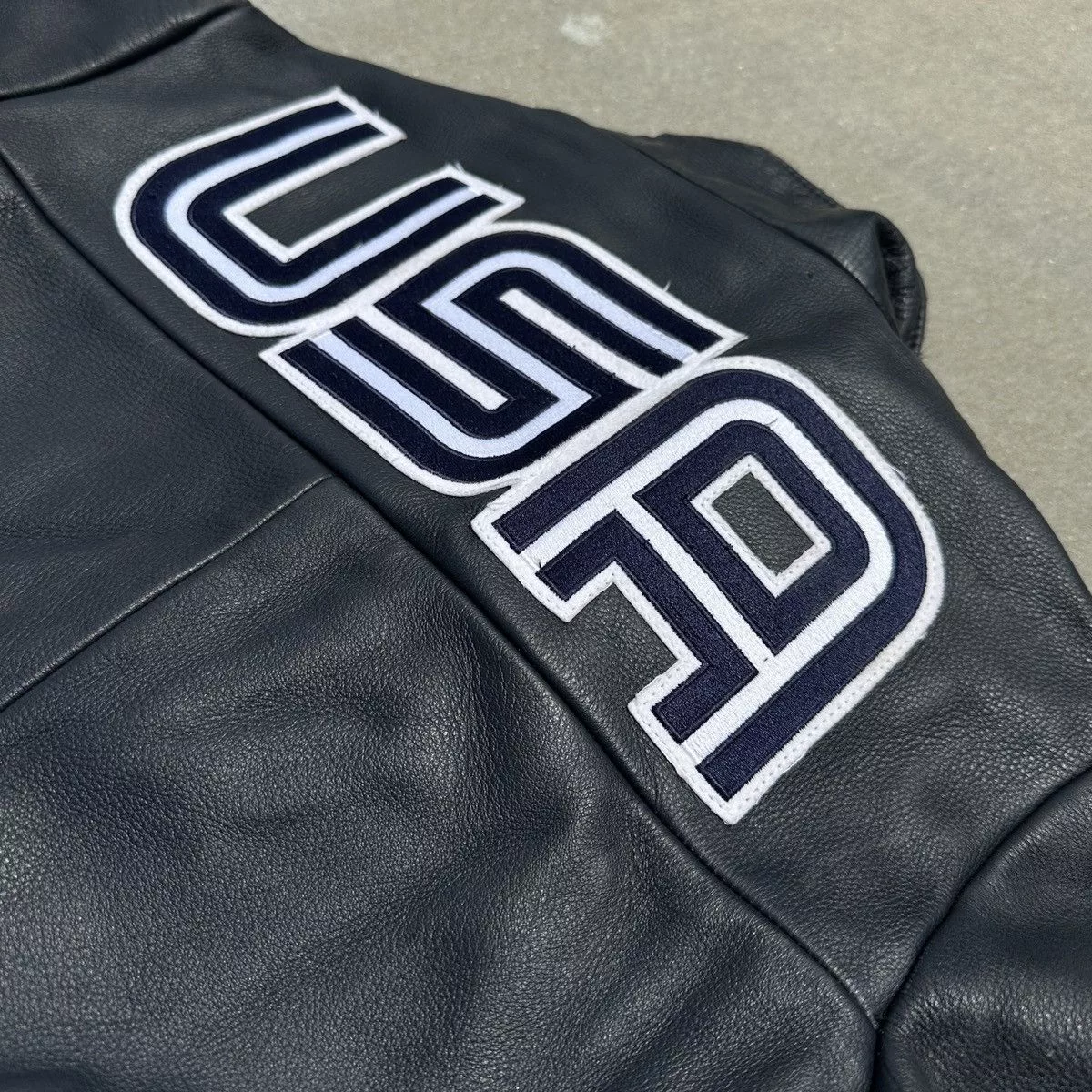 Roots Leather Jackets Roots × USA Olympics ROOTS 2009 OLYMPIC JACKET Black