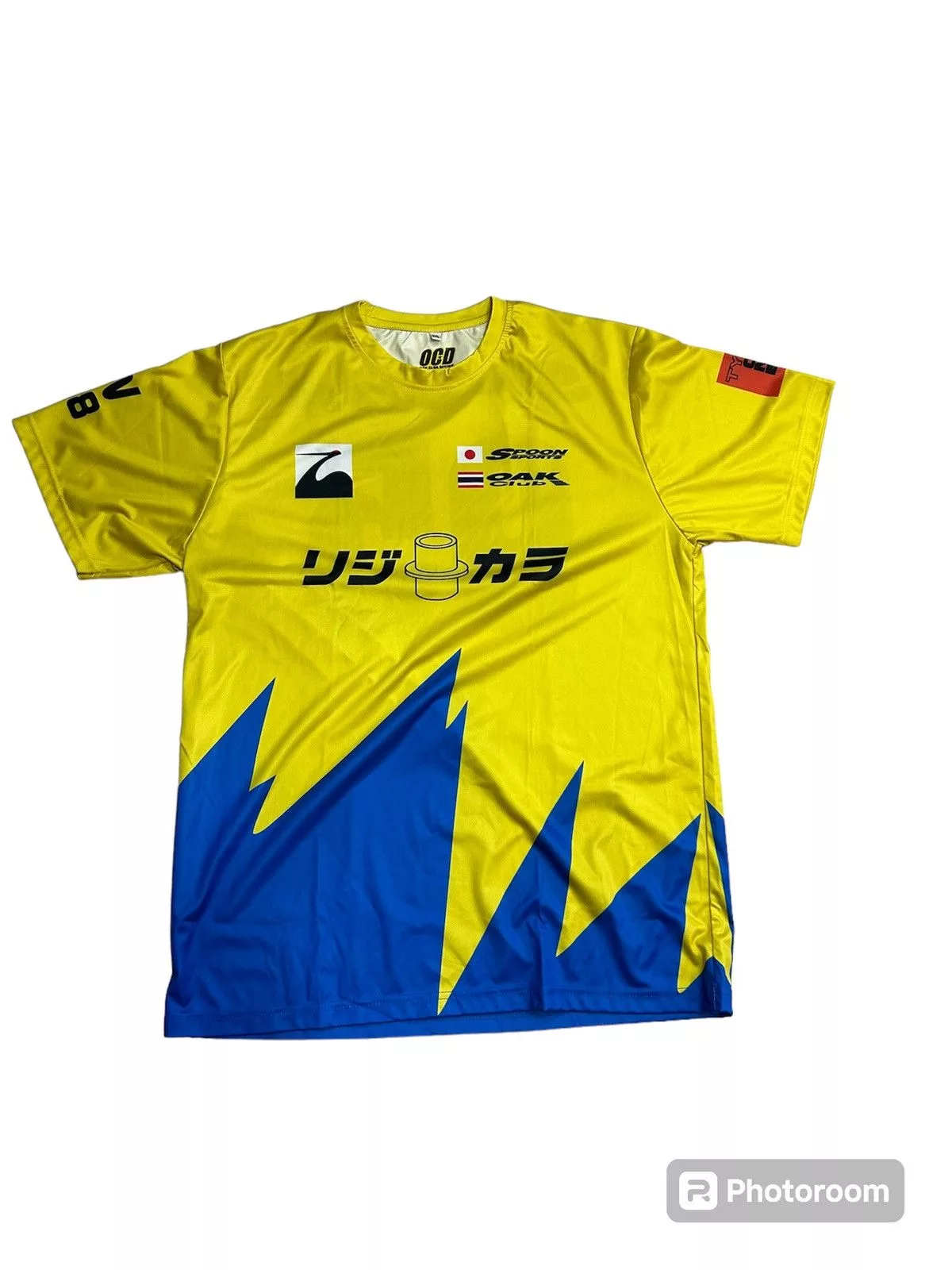 Honda Shirts Button Ups Honda × Spoon Honda Spoon Racing team T-shirt Yellow