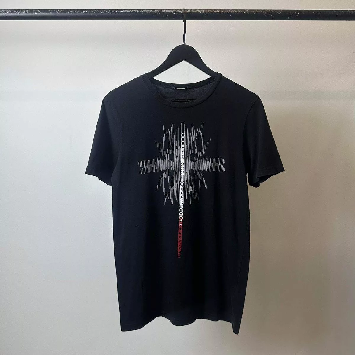 Dior Short Sleeve T Shirts DIOR BIG LOGO BEE BLACK T SHIRT Luxury